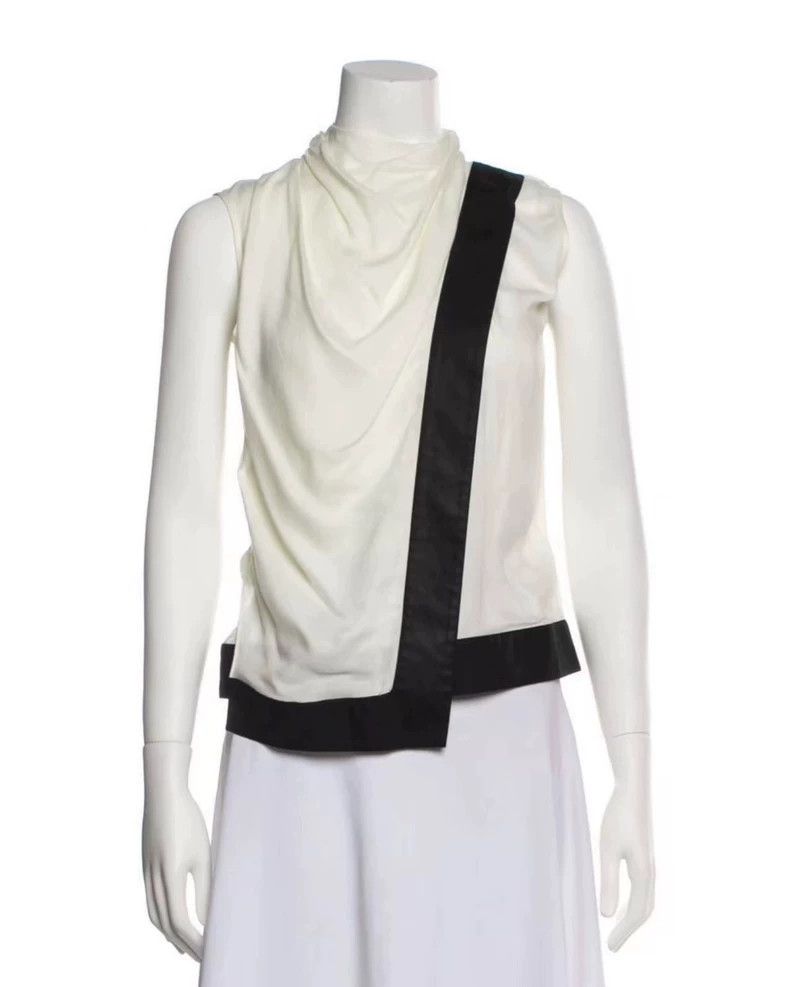 Helmut Lang HELMUT LANG sizeP Black and white patchwork sleeveless vest Size M / US 6-8 / IT 42-44 - 1 Thumbnail