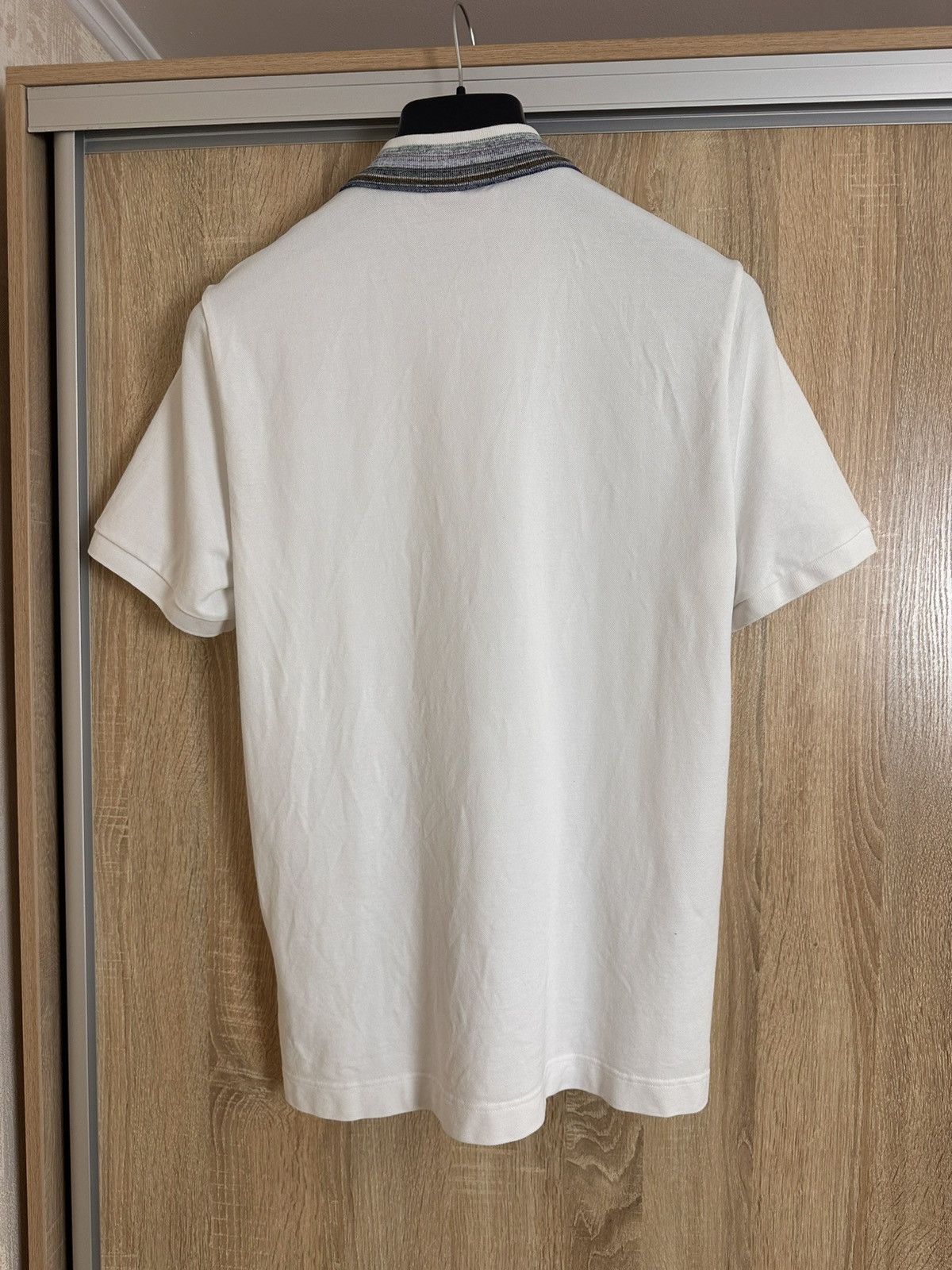 Missoni 🔥 Missoni White Space Dyed Polo Logo T Shirt Cotton Size US L / EU 52-54 / 3 - 5 Thumbnail