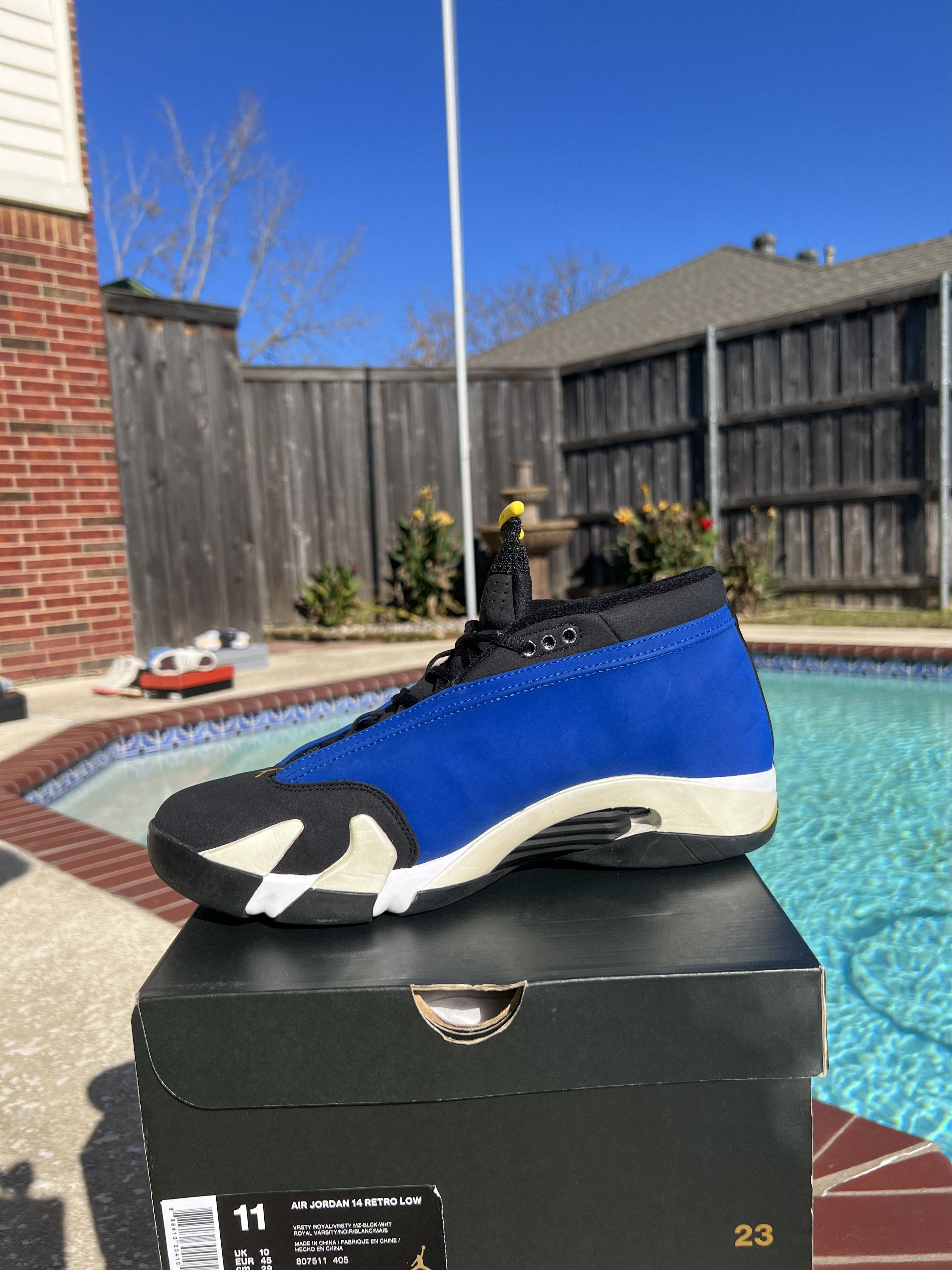 Jordan Brand × Nike Air Jordan 14 Retro Low Laney 2015 Size US 11 / EU 44 - 3 Thumbnail