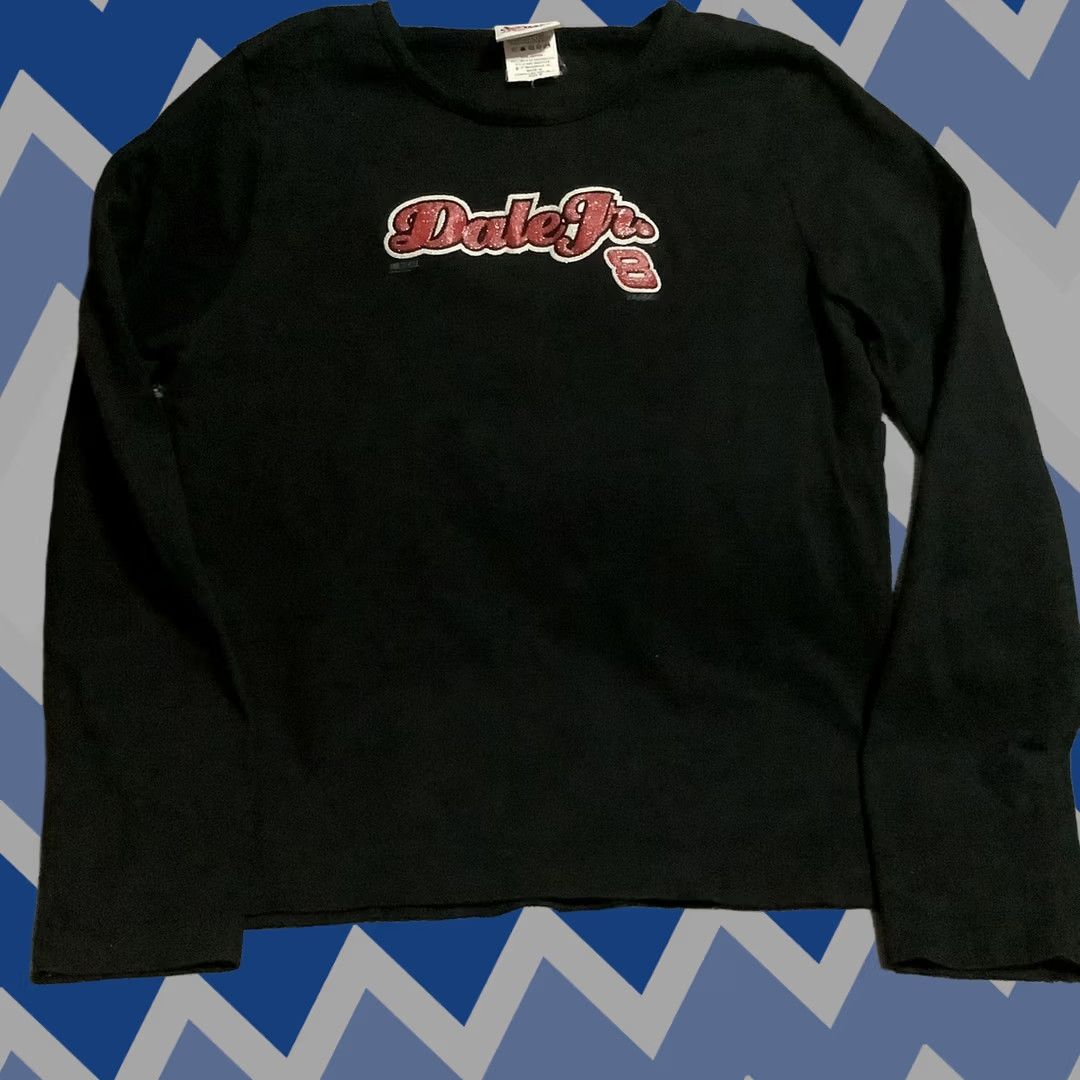 Chase Authentics VINTAGE Chase Authentics Dale Earnhardt Jr #8 NASCAR Long Sleeve T Shirt M Crewneck Dolman Glitter Logo Black Womens Size M / US 6-8 / IT 42-44 - 1 Thumbnail