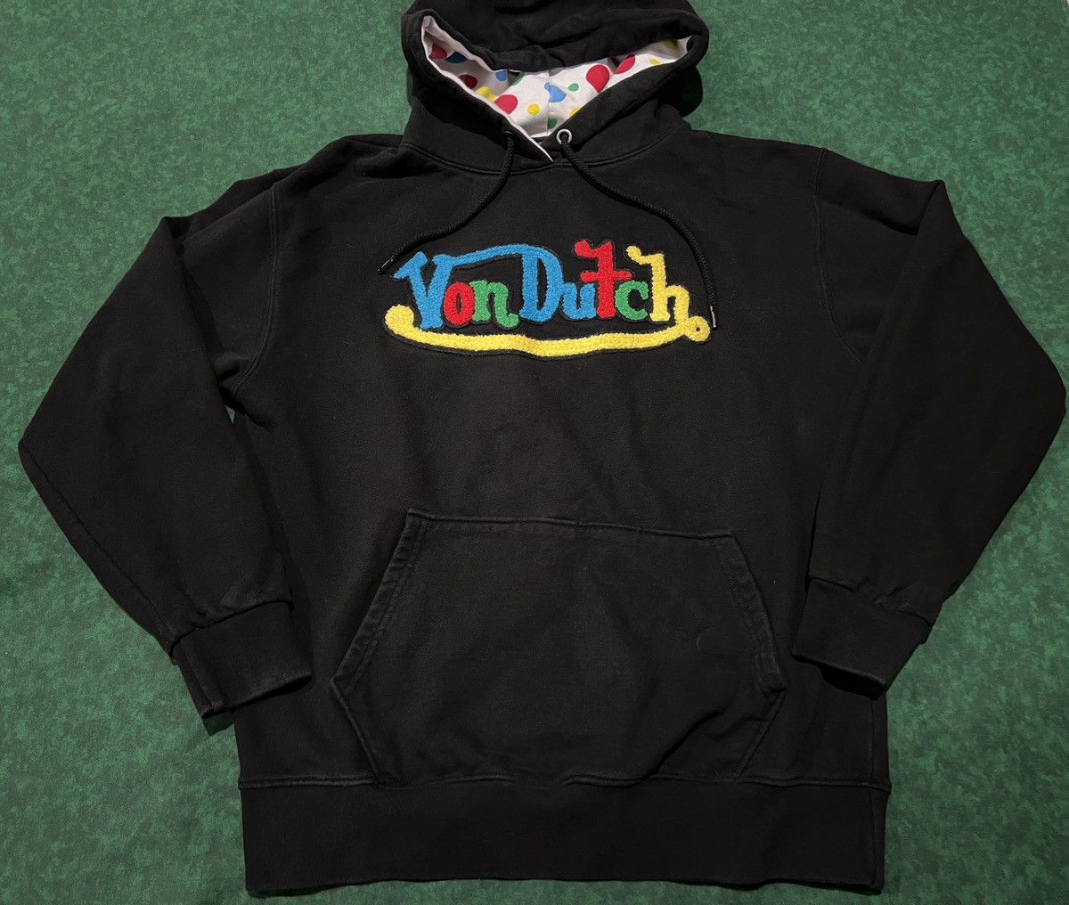 Von Dutch Von Dutch - Embroidered Polka Dot Lined Hoodie Sweatshirt Size US M / EU 48-50 / 2 - 1 Thumbnail