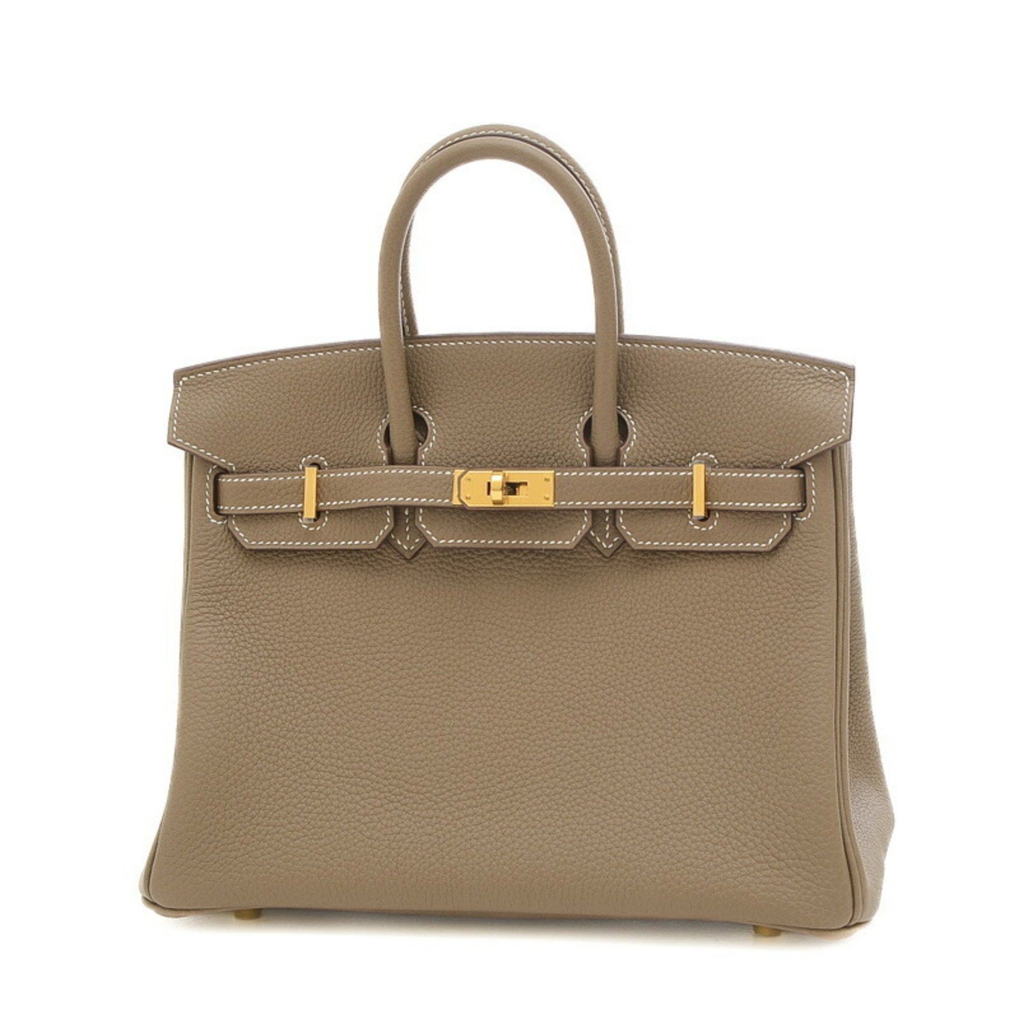 image of Hermes Birkin 25 Handbag Togo Etoupe B Stamp in Etoupe Gray, Women's
