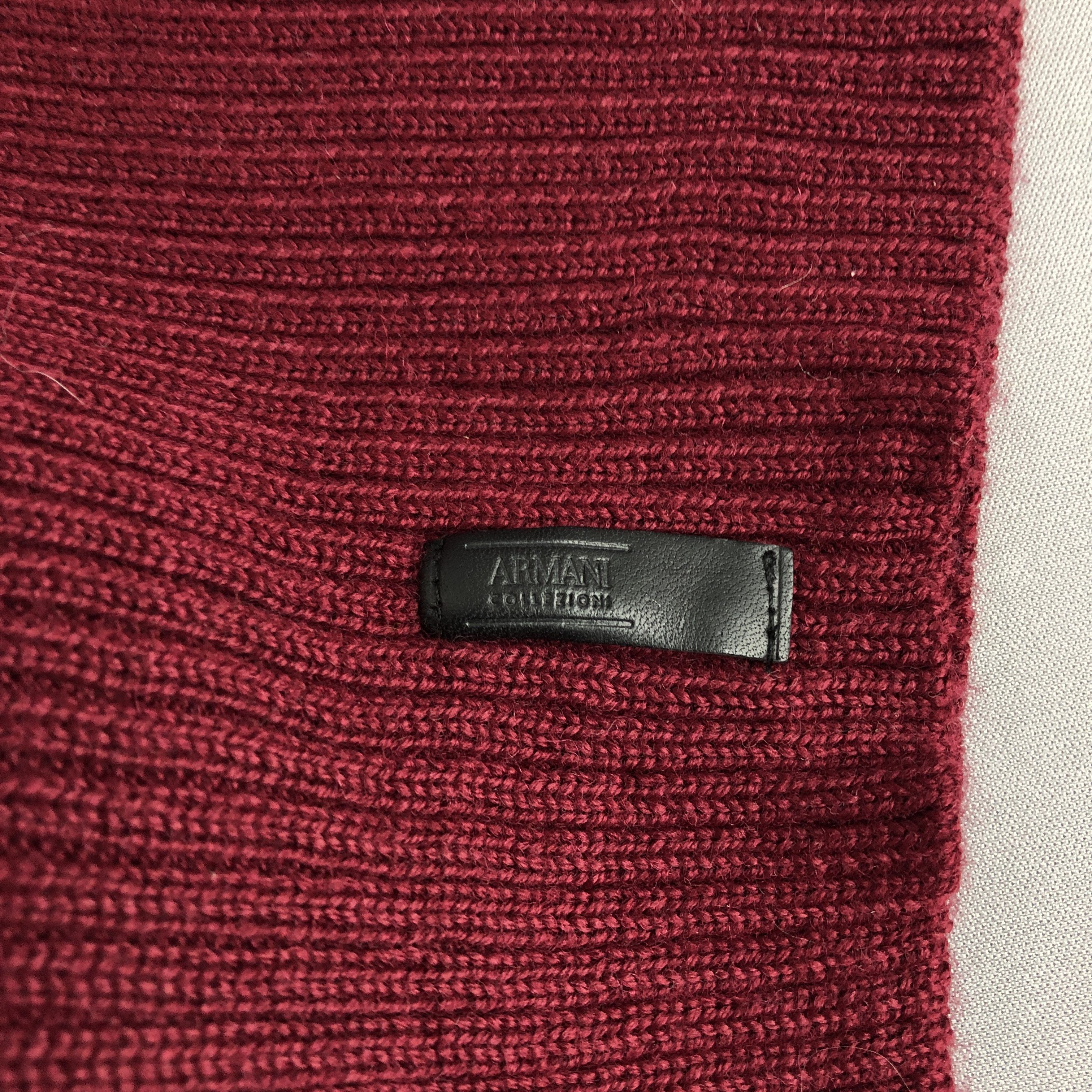 Armani Vintage Armani Scarf Ribbed Knit Turtleneck Large Scarves Size ONE SIZE - 9 Thumbnail