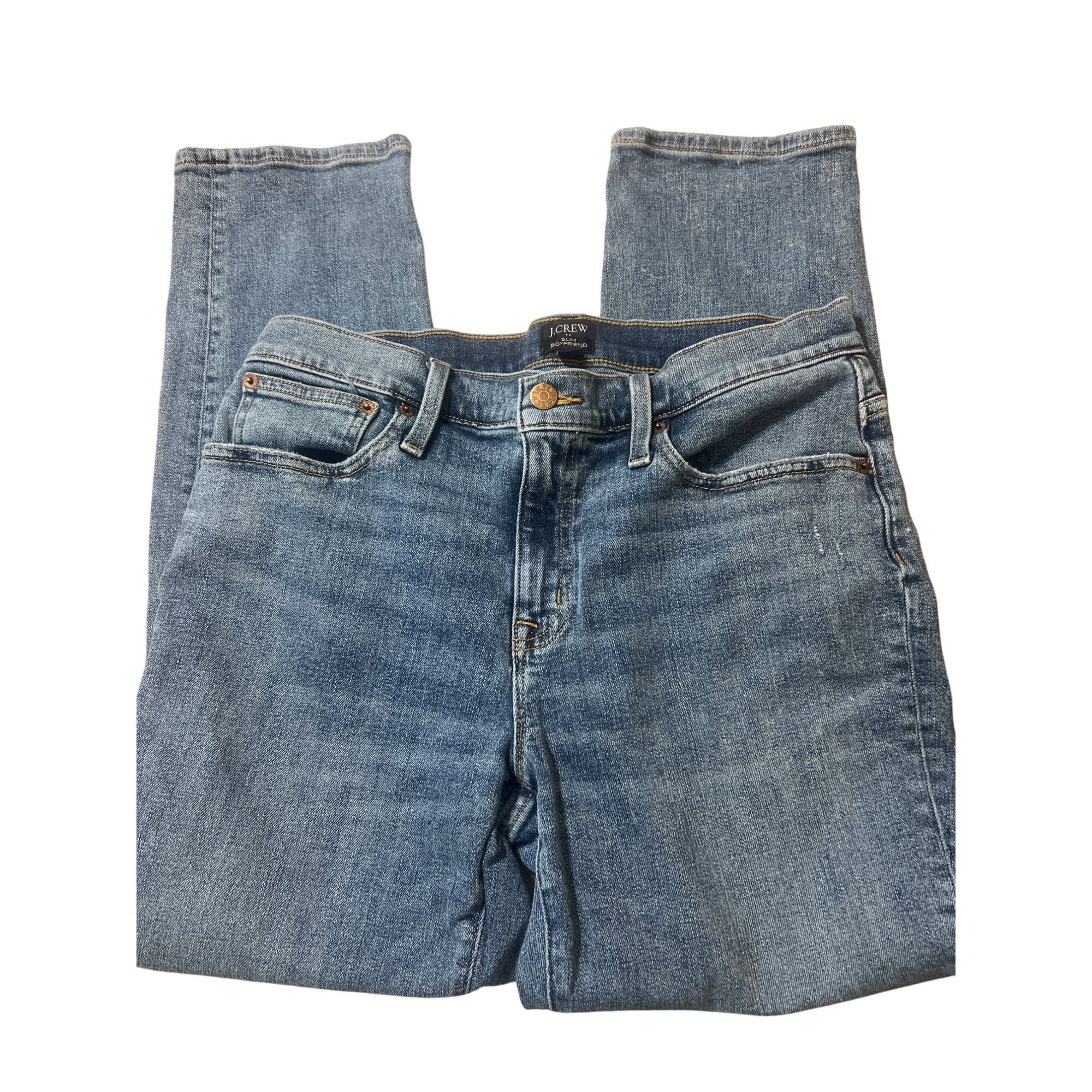 J.Crew J.Crew Slim Boyfriend Jeans Mid Rise Blue Denim Button Zippe Size 29" - 1 Thumbnail
