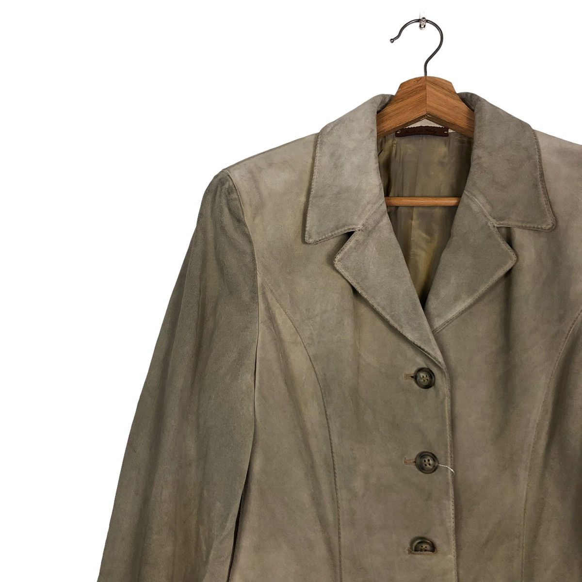 Genuine Leather 🔥VINTAGE GENUINE LEATHER JACKET DOUBLE BREAST LAMATTA PELLE Size US M / EU 48-50 / 2 - 5 Thumbnail