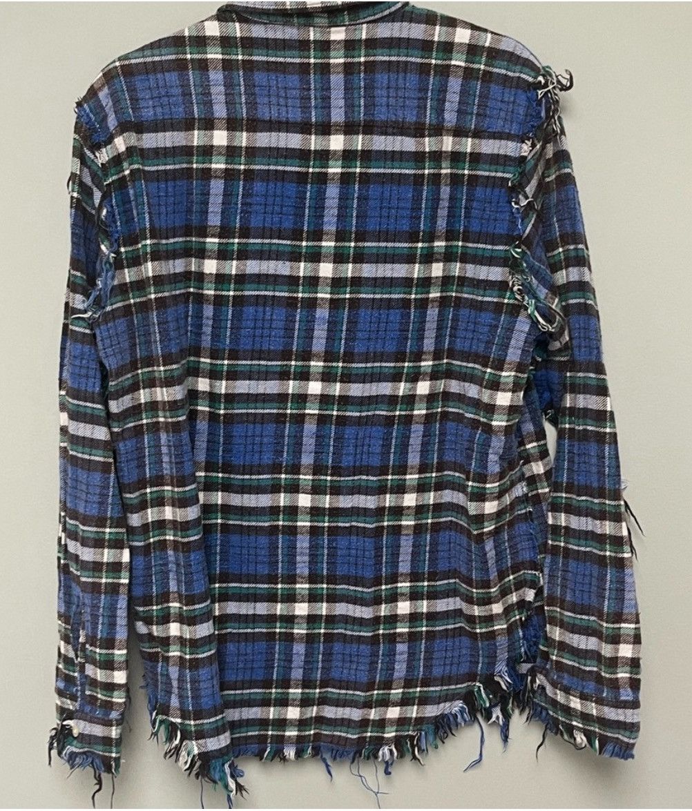R13 Shredded seam Shirt Blue plaid Small Size US S / EU 44-46 / 1 - 5 Thumbnail
