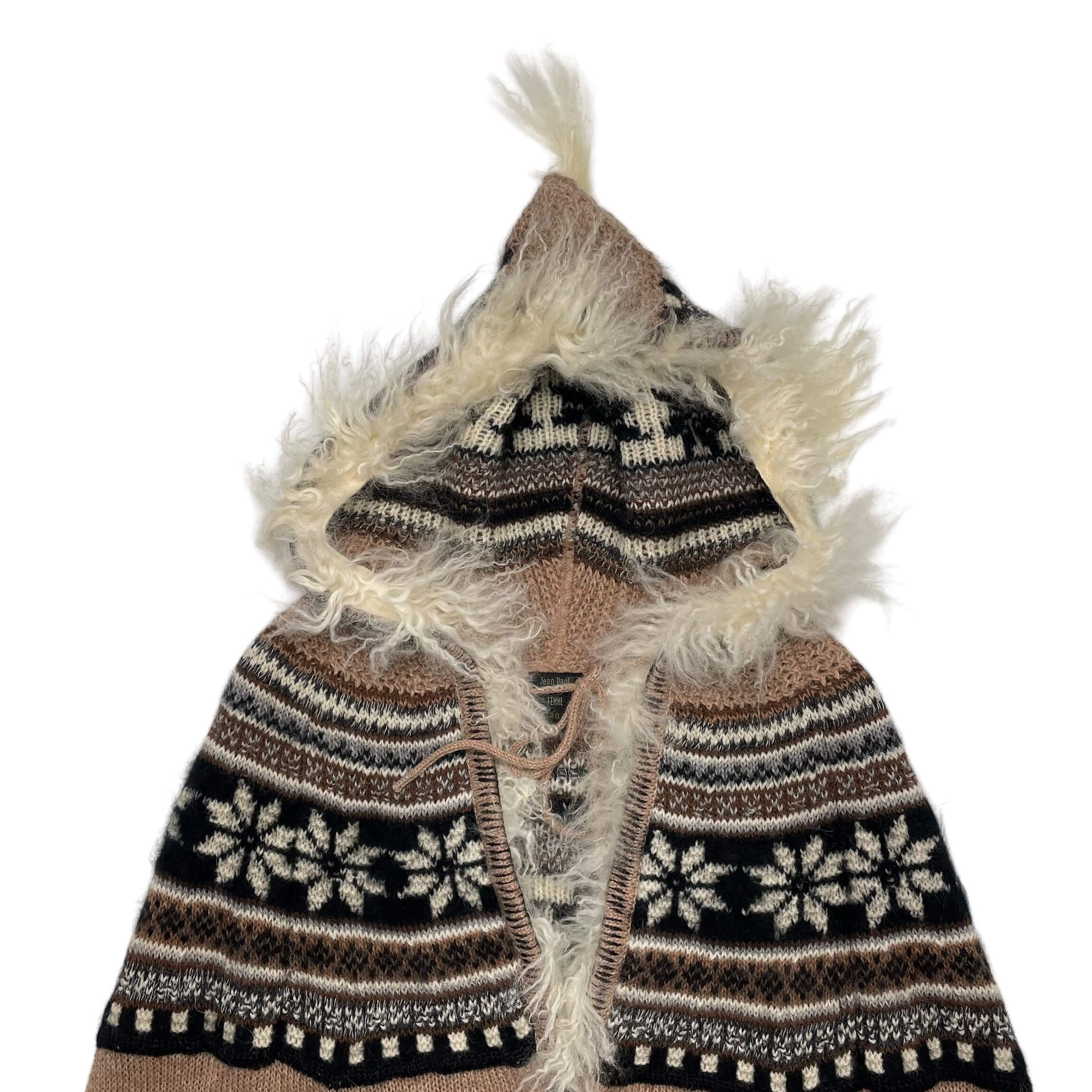 Jean Paul Gaultier 90's jean paul gaultier fair Isle mongolian lamb cape Size L / US 10 / IT 46 - 3 Thumbnail