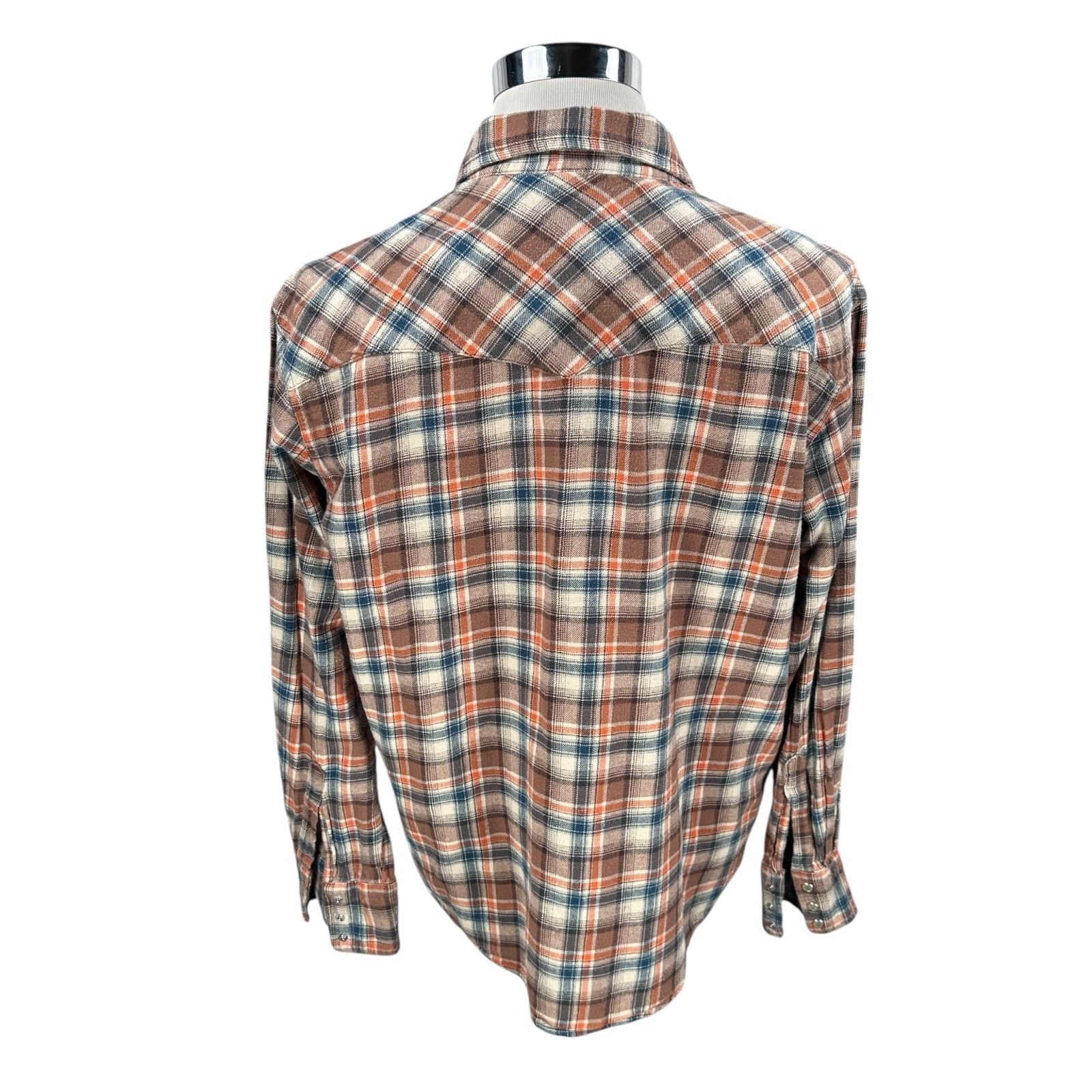 Wrangler Vtg Wrangler Flannel Shirt Men’s M Brown Plaid Pearl Snap Size US M / EU 48-50 / 2 - 6 Thumbnail