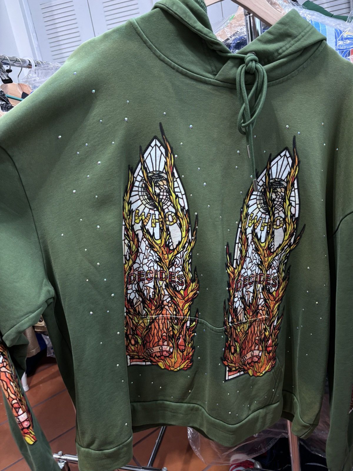 Who Decides War WHO DECIDES WAR FLAME GLASS HOODED SWEATSHIRT Size US L / EU 52-54 / 3 - 2 Thumbnail