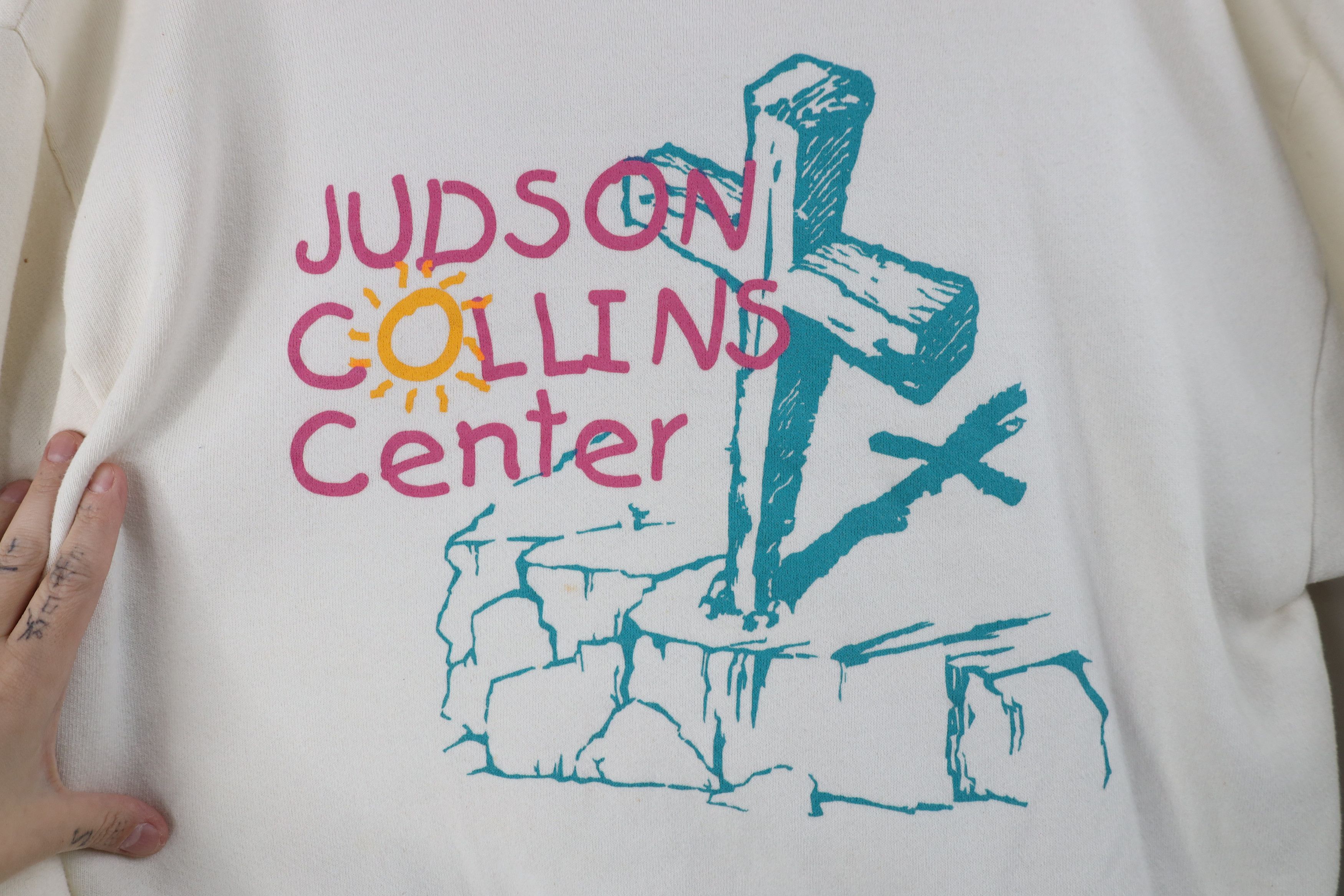 Vintage Vintage 90s Collins Center Christian Jesus Sweatshirt USA Size L / US 10 / IT 46 - 4 Thumbnail