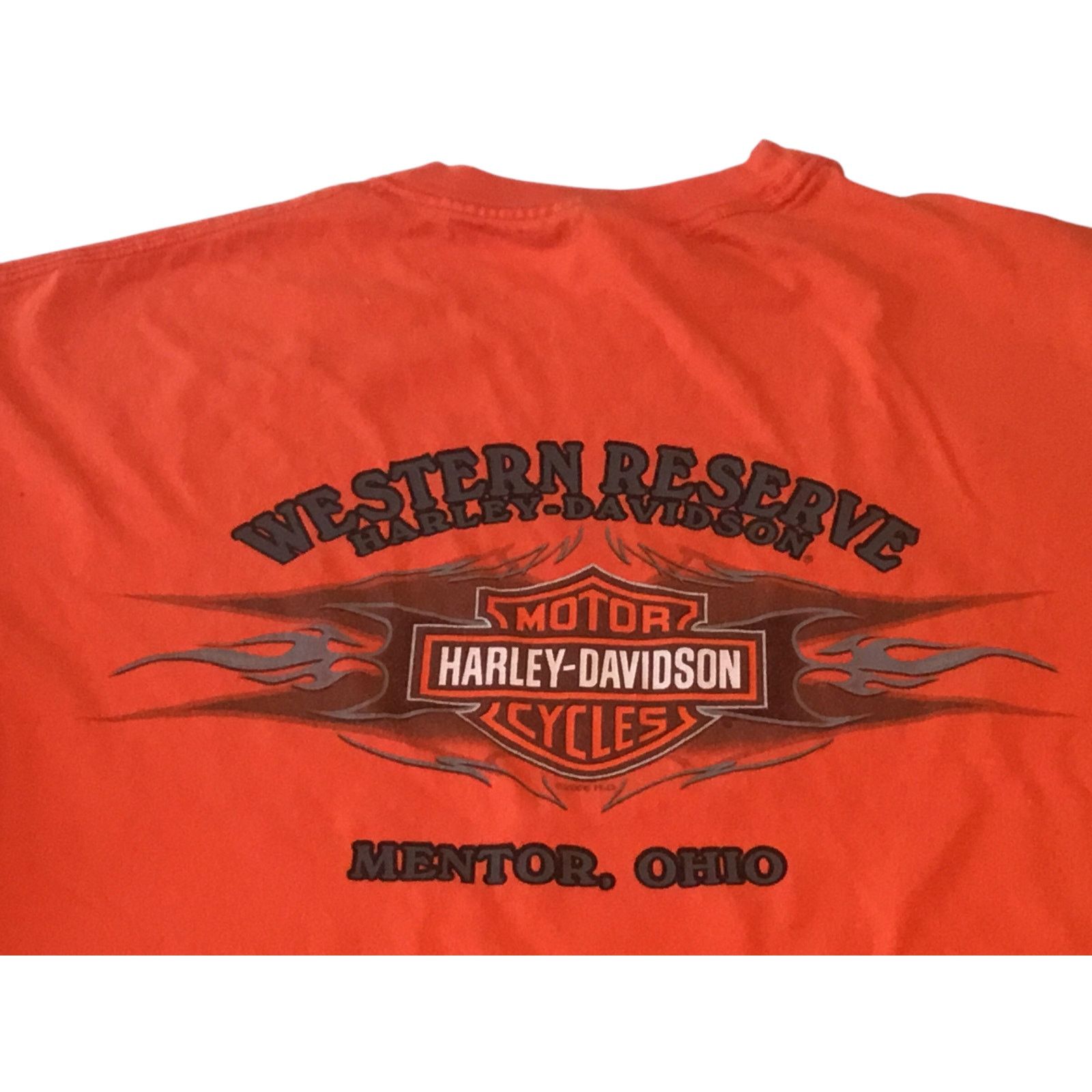 Harley Davidson Harley Davidson XL Orange Western Reserve Ohio X-Large Size US XL / EU 56 / 4 - 4 Thumbnail