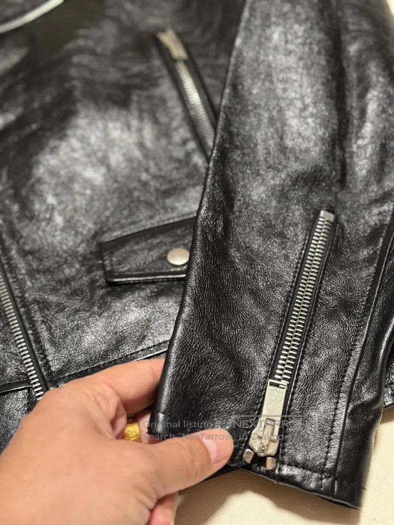 Saint Laurent Paris Saint Laurent Paris Black Biker Leather Jacket Blazer Size US M / EU 48-50 / 2 - 6 Thumbnail