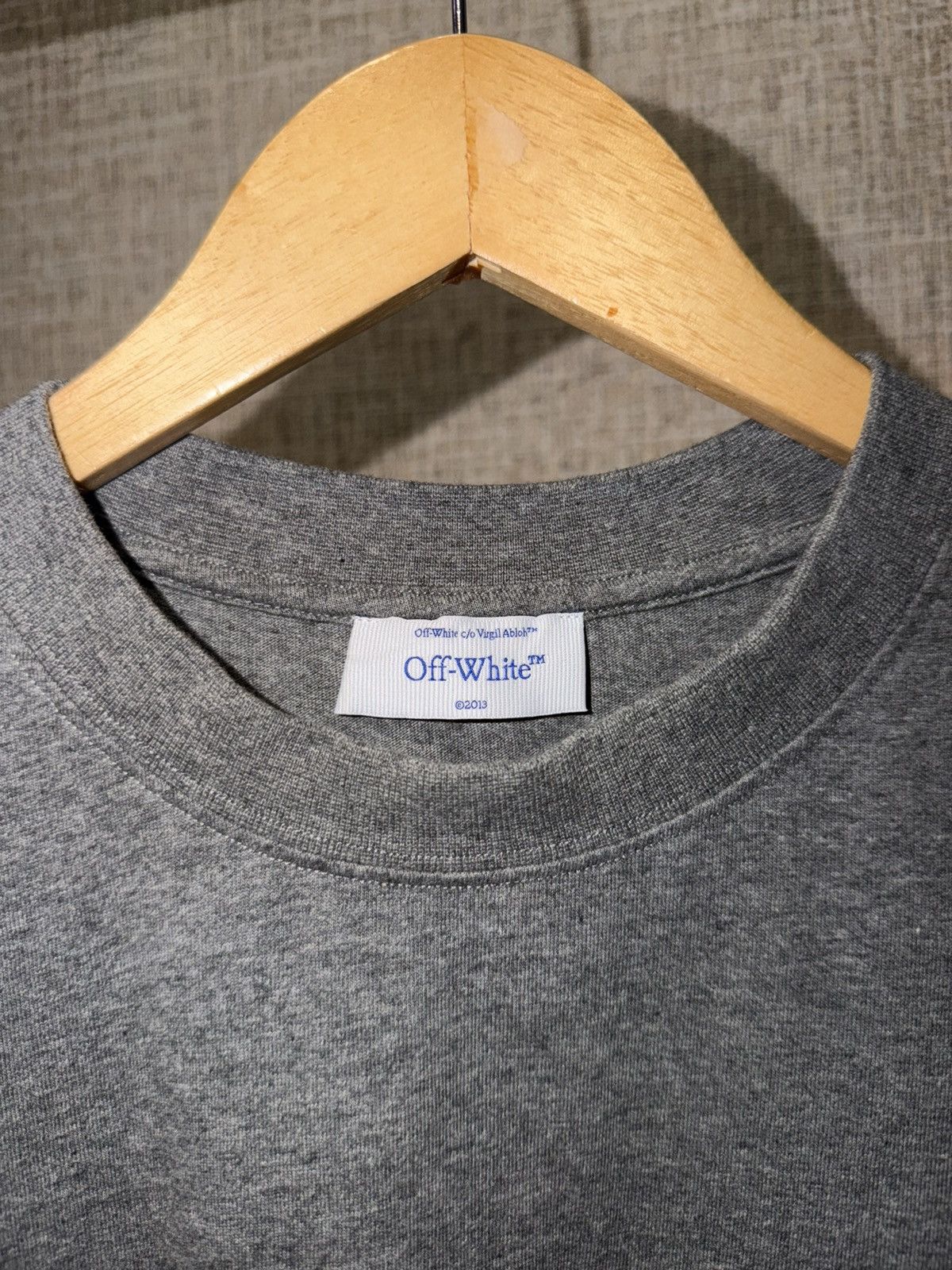 Off-White OFF-WHITE Ow 23 Embroidered Gray T-Shirt Size US M / EU 48-50 / 2 - 5 Thumbnail