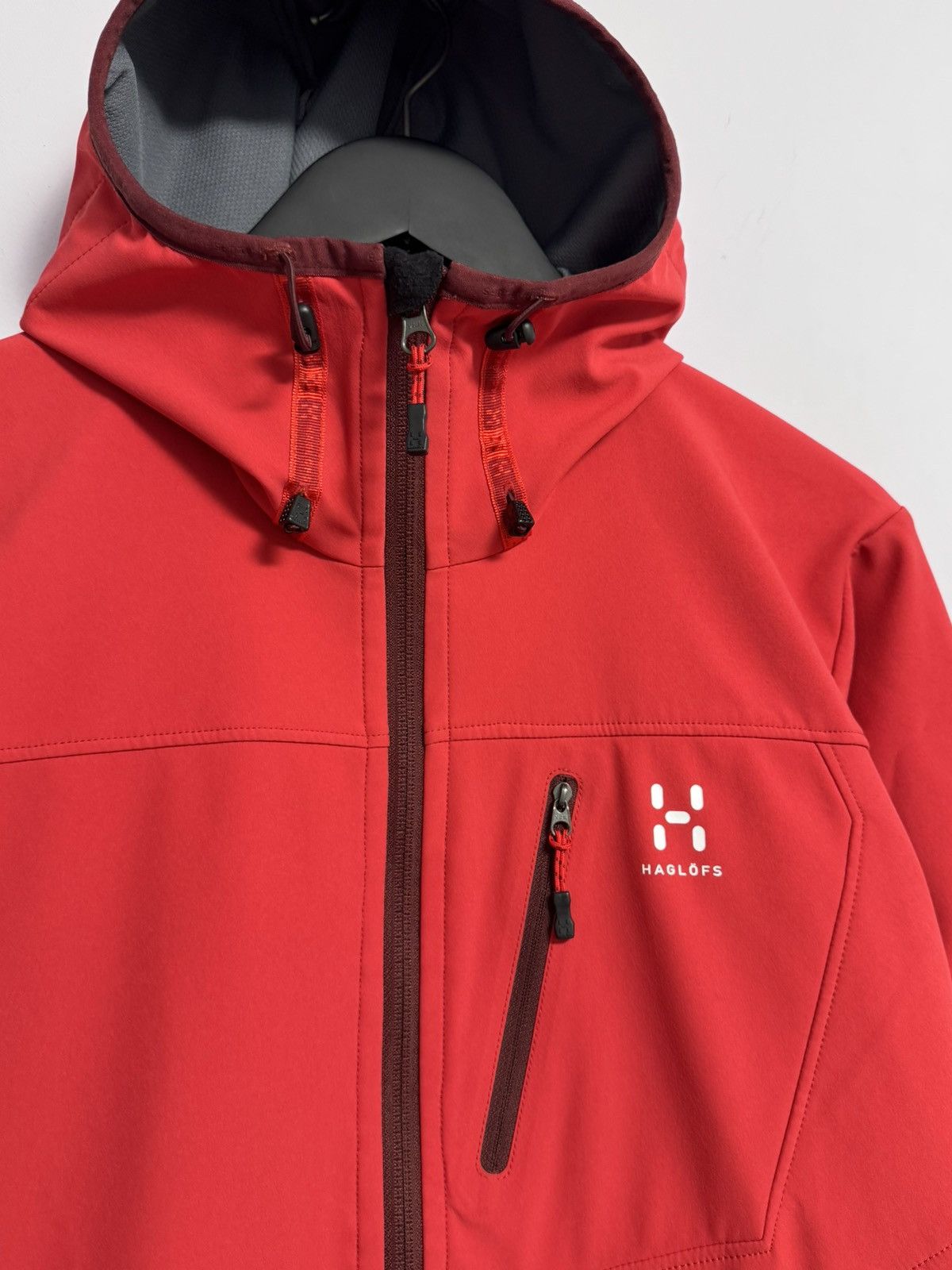 Haglofs Haglofs Womens Softshell Jacket Hooded Stretch Red Size L / US 10 / IT 46 - 5 Thumbnail