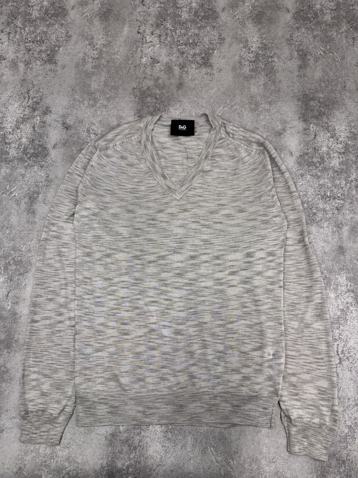 Dolce & Gabbana Dolce & Gabbana Men's Grey V- Neck Sweater Size L Size US L / EU 52-54 / 3 - 1 Thumbnail