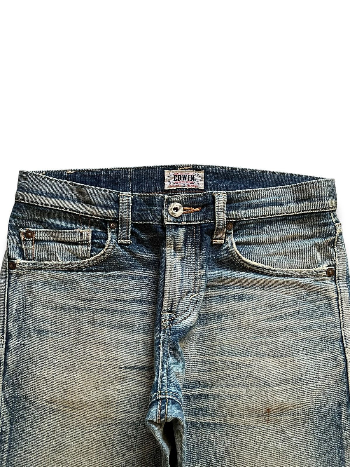 Edwin Vintage Japanese Edwin Mud Wash Distressed Loose Jeans Size US 31 - 4 Thumbnail
