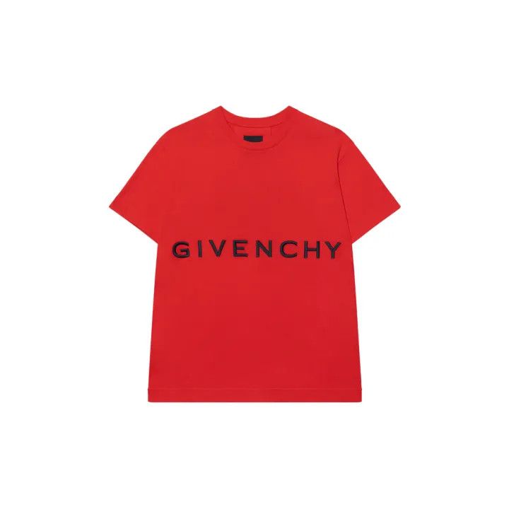 Givenchy Givenchy Color-Contrast Logo Embroidered T-Shirt Size US XXS / EU 40 - 1 Thumbnail