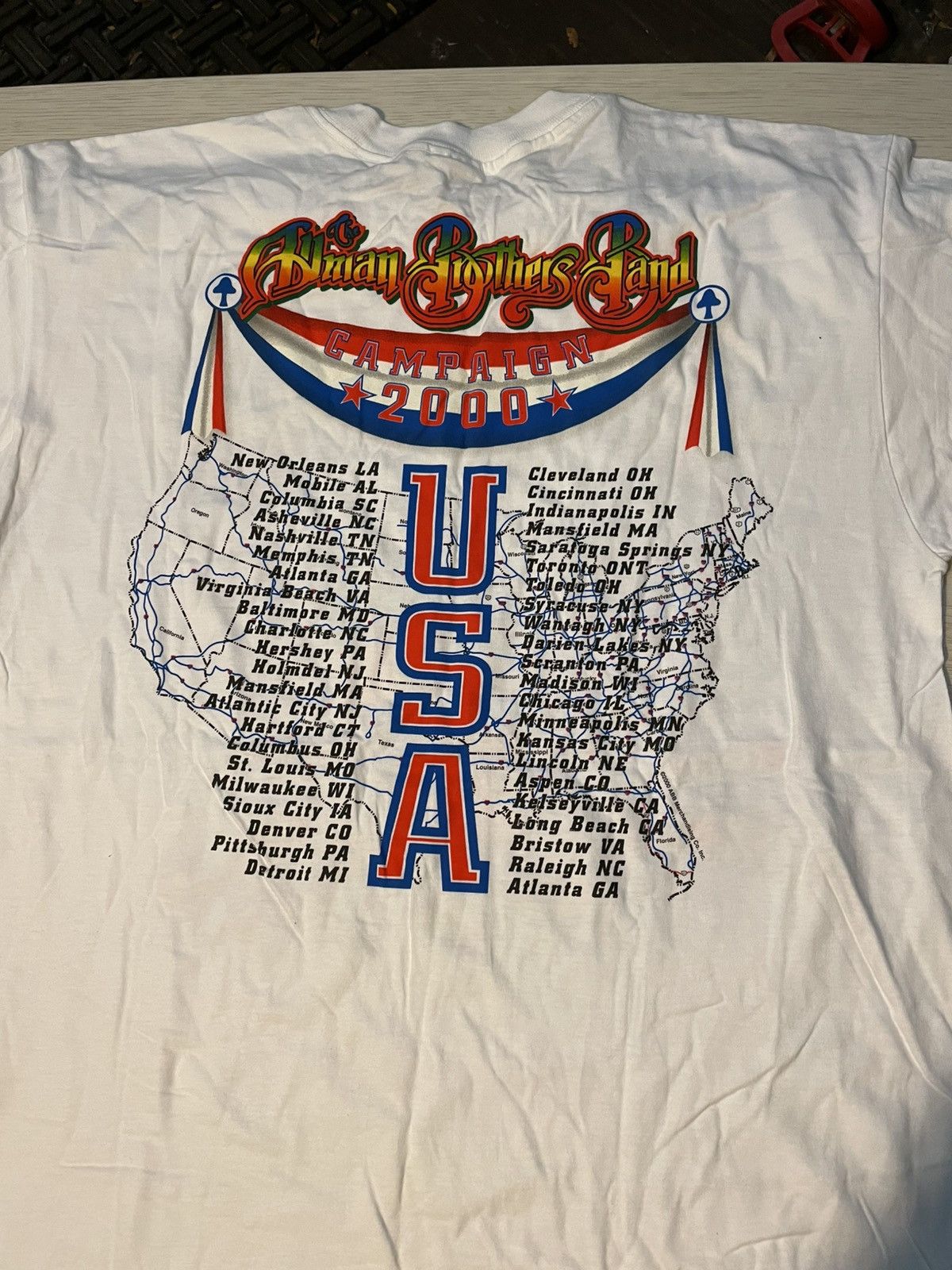 Vintage The Allman Brothers Band Campaign 2000 VNTG Tour T-shirt XL Size US XL / EU 56 / 4 - 6 Thumbnail