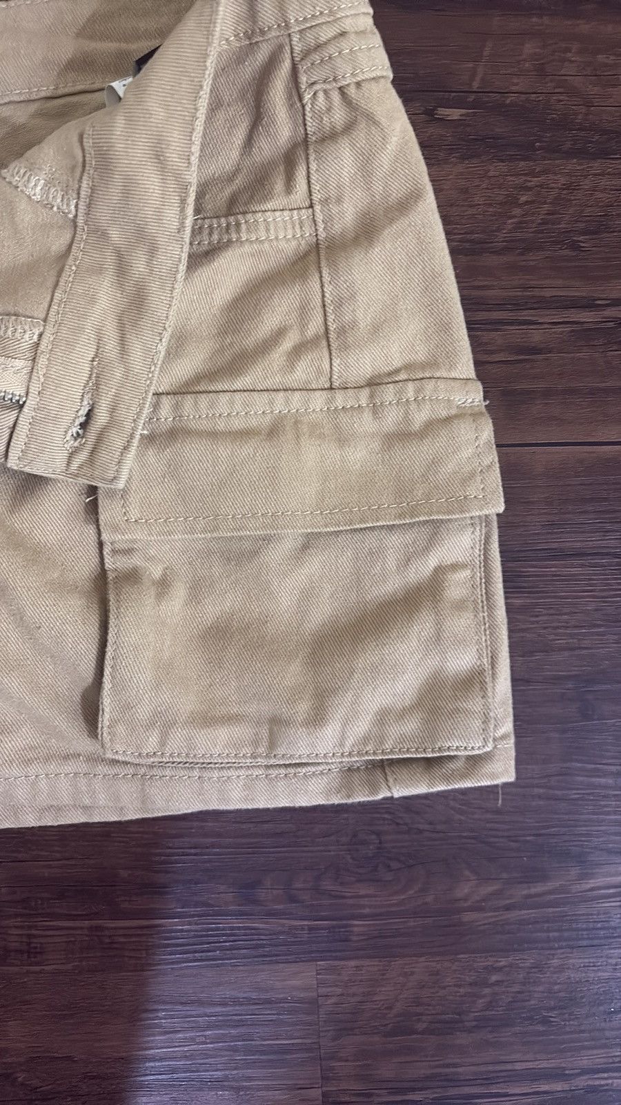 Shein Tan Cargo Mini Skirt Size 30" / US 8 / IT 44 - 3 Thumbnail