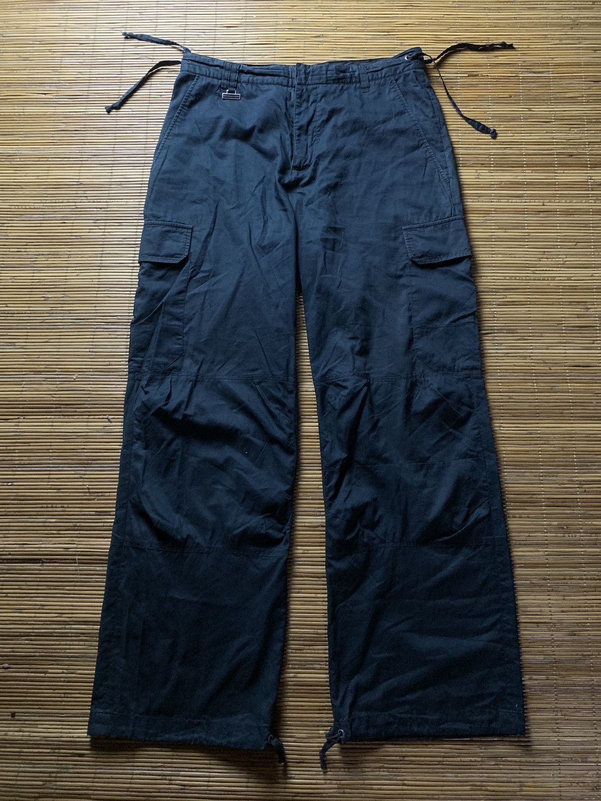 image of Kris Van Assche Linen Cargo Pants in Dark Navy, Men's (Size 30)