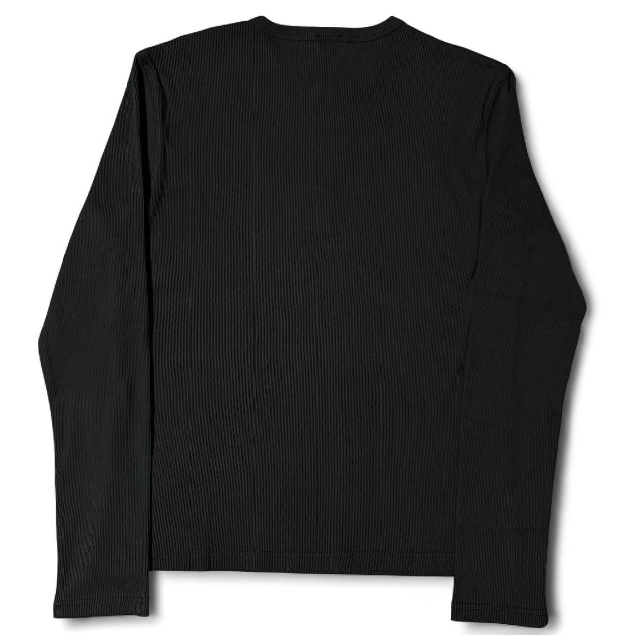 Celine CELINE Paris ribbed long sleeve Henley logo t-shirt Size US L / EU 52-54 / 3 - 4 Thumbnail