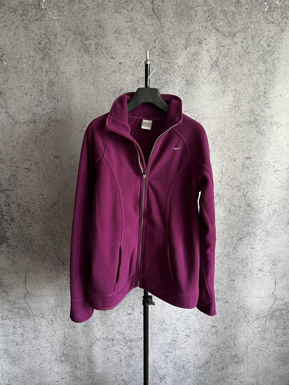 Nike Nike Retro Fleece Zip Up Jacket Mini Swoosh Sweater Size M / US 6-8 / IT 42-44 - 3 Thumbnail