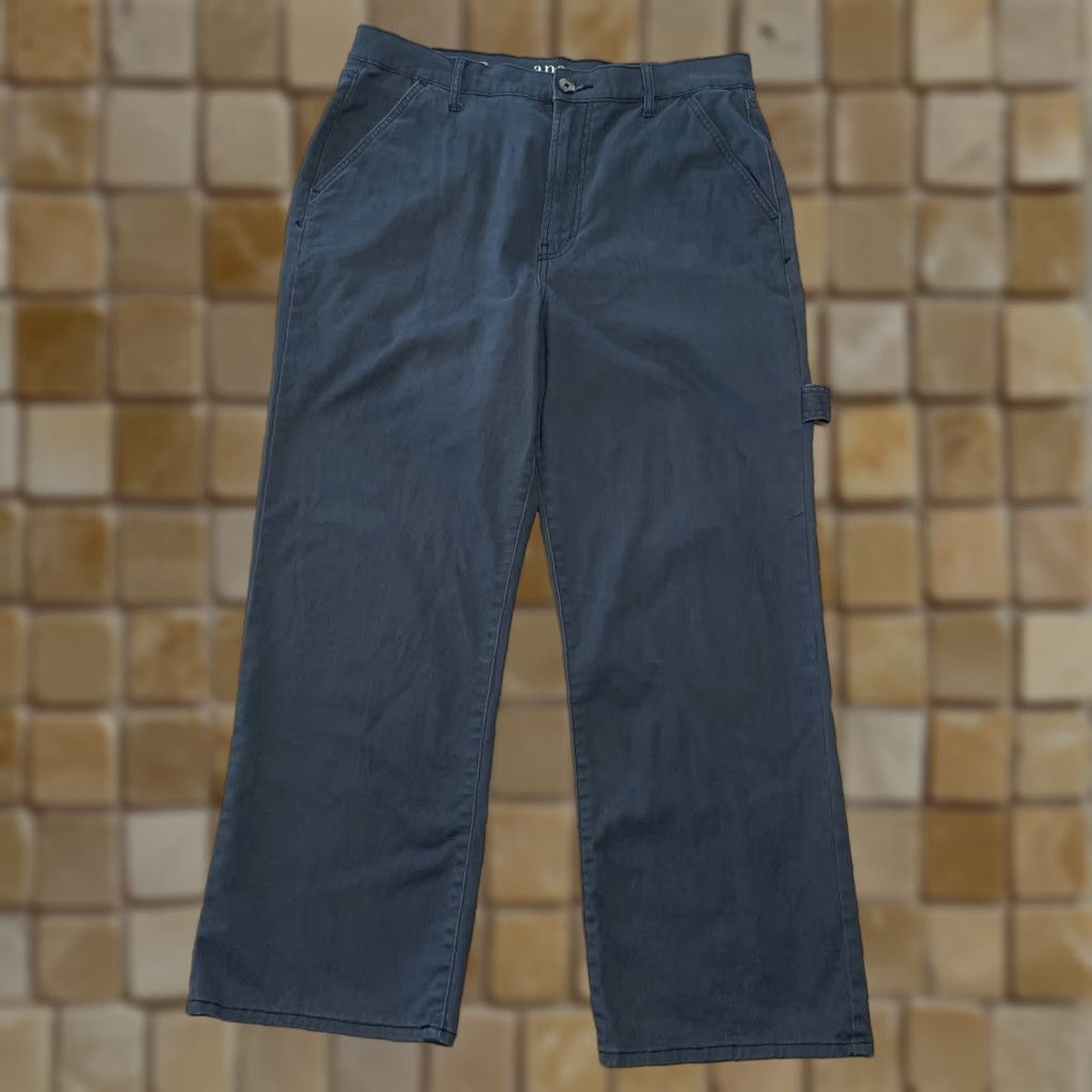 Vintage VINTAGE a.n.a Highest Rise Straight Pants Women's Size 12 Gray Carpenter 90s Womens Size 34" / US 12 / IT 48 - 1 Thumbnail