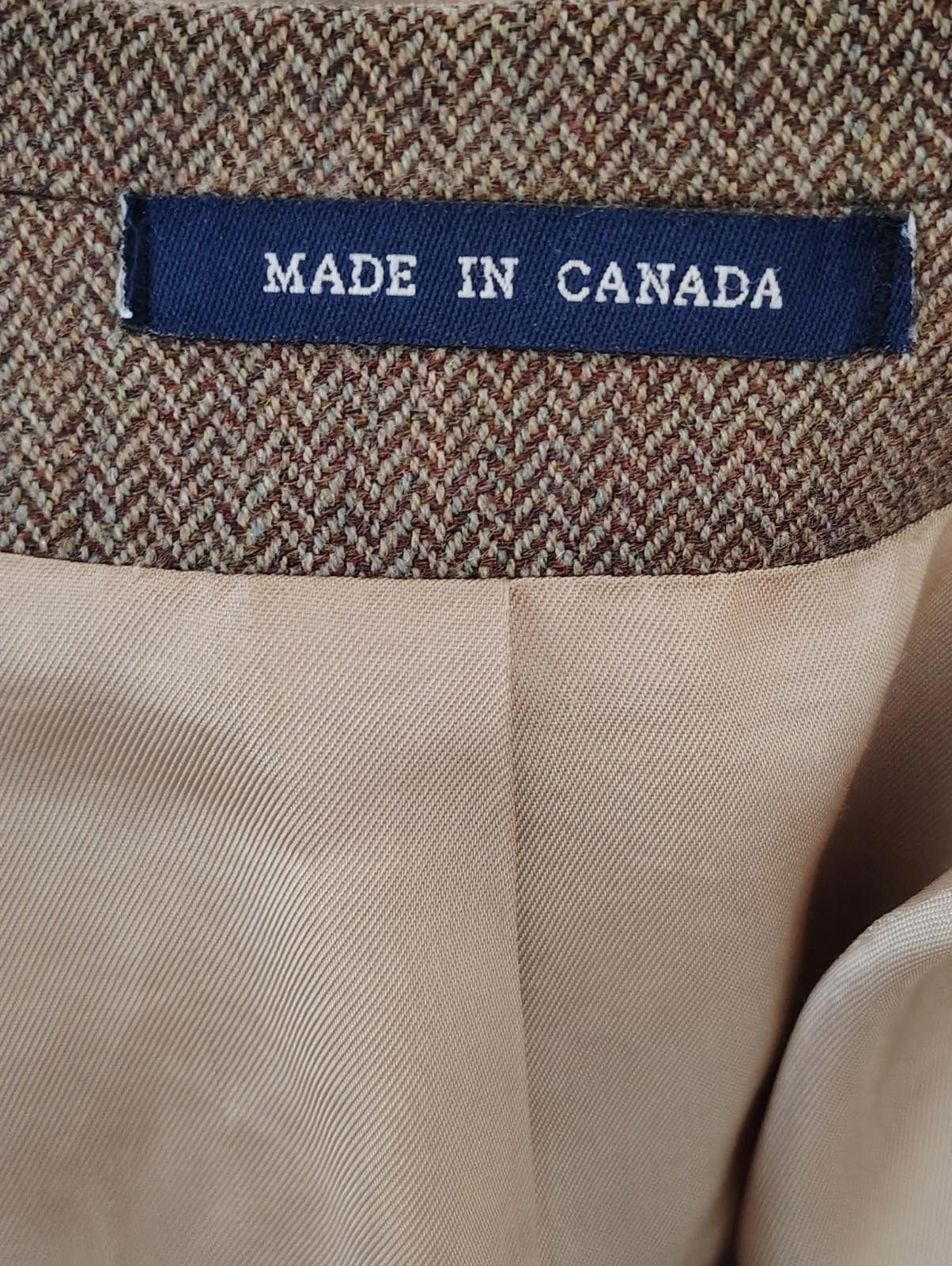 Chaps Chaps Pure Wool Brown Tan Sports Coat Jacket 2 Button Blazer Size 50R - 6 Thumbnail