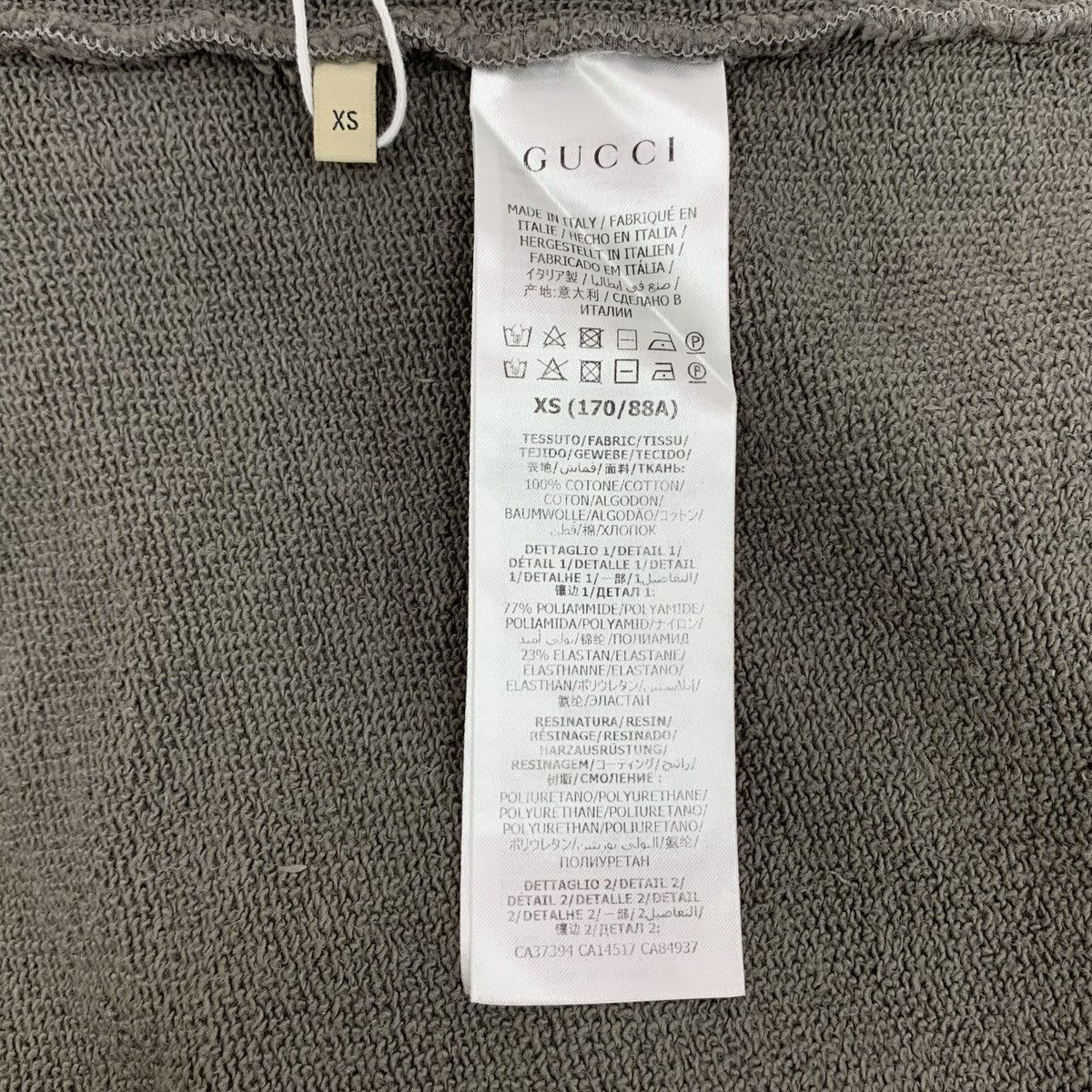 Gucci Gucci Grey-Brown Logo Tape Cotton Hooded Sweatshirt K26WX Size XS / US 0-2 / IT 36-38 - 6 Thumbnail