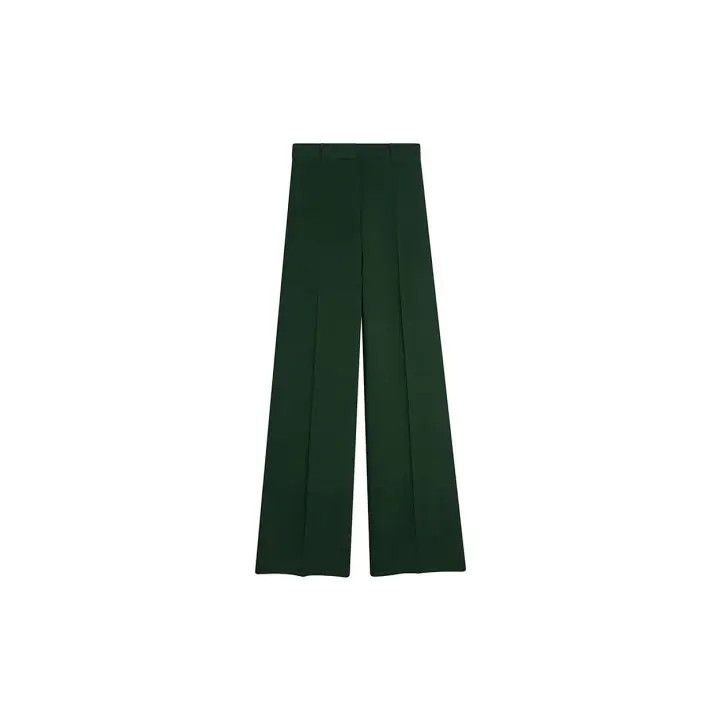 Burberry Burberry Green High-Waisted Trousers for Women 0079 Size 23" - 1 Thumbnail