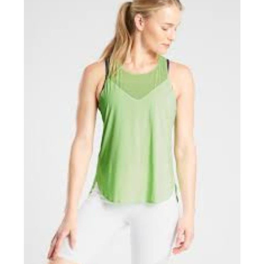 Athleta Athleta Speedwork Tank Sonic Mint Green Athleisure Top S Size S / US 4 / IT 40 - 3 Thumbnail