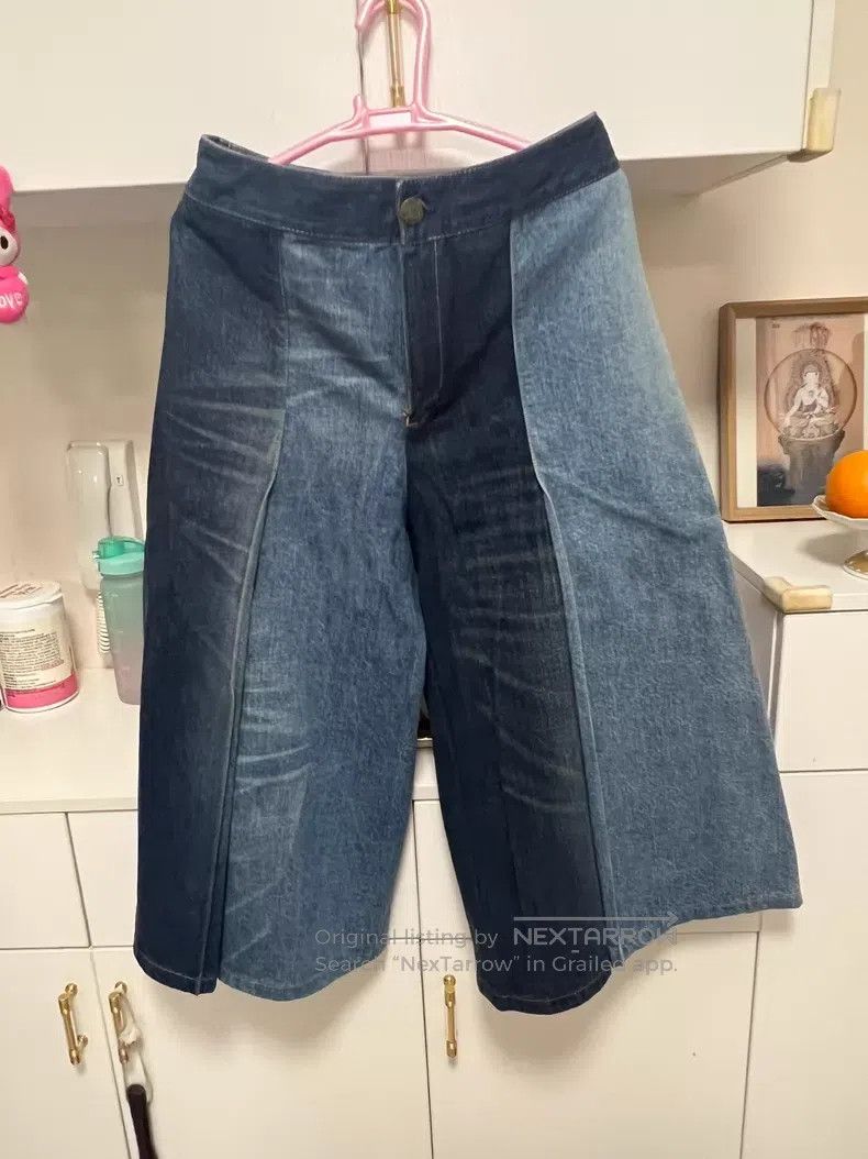 Junya Watanabe Junya Watanabe size M Color-block denim skirt Size 24" / US 00 / IT 34 - 1 Thumbnail