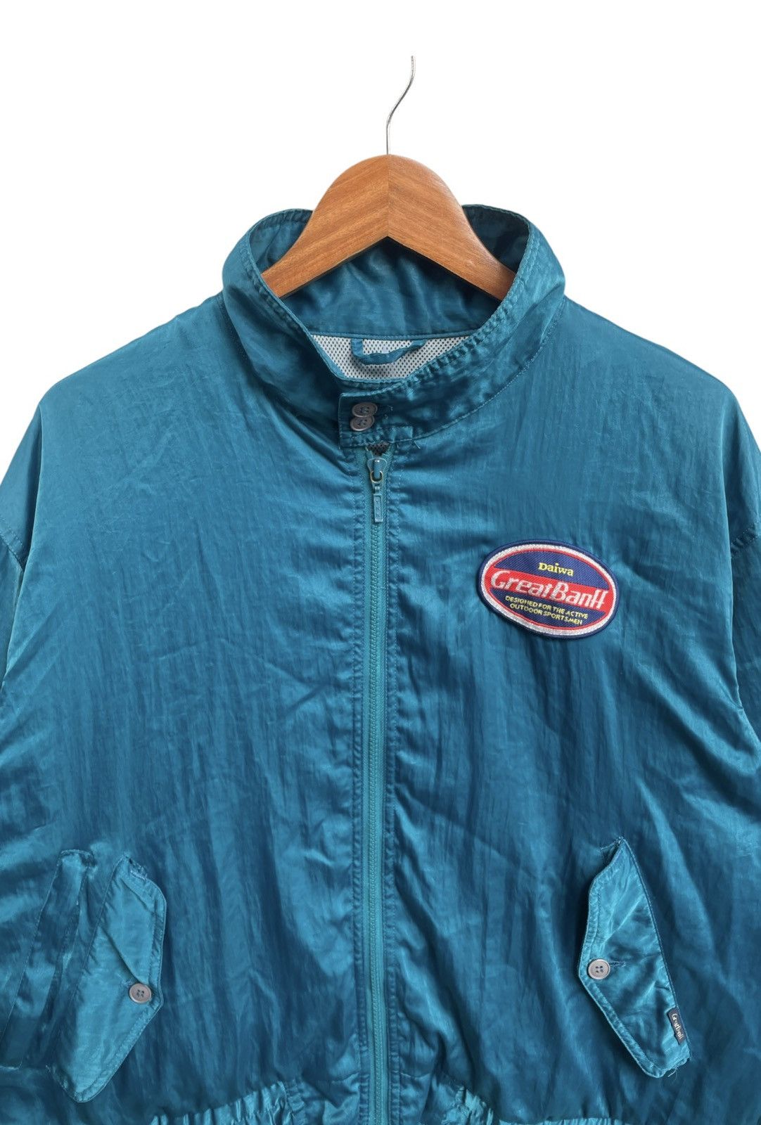 DAIWA × Vintage Vintage Daiwa Satin Style Windbreaker Jacket Size US XL / EU 56 / 4 - 3 Thumbnail