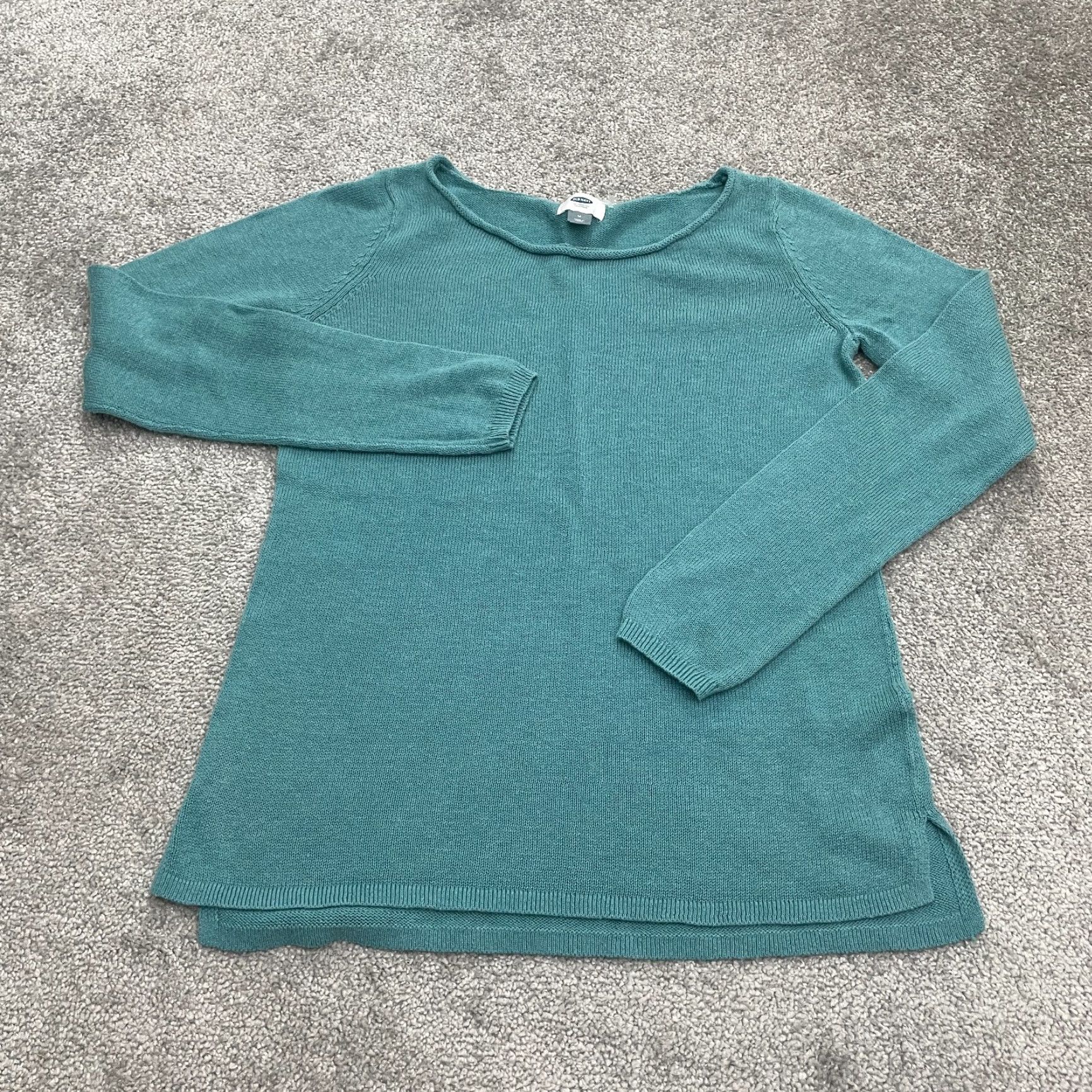 Old Navy Old Navy Sweater Shirt Women Medium Green Round Neck Lightweight Cotton Blend Knit Pullover Casual Seasonal 90s Designer? No, not 90s. Hold. Size M / US 6-8 / IT 42-44 - 2 Thumbnail