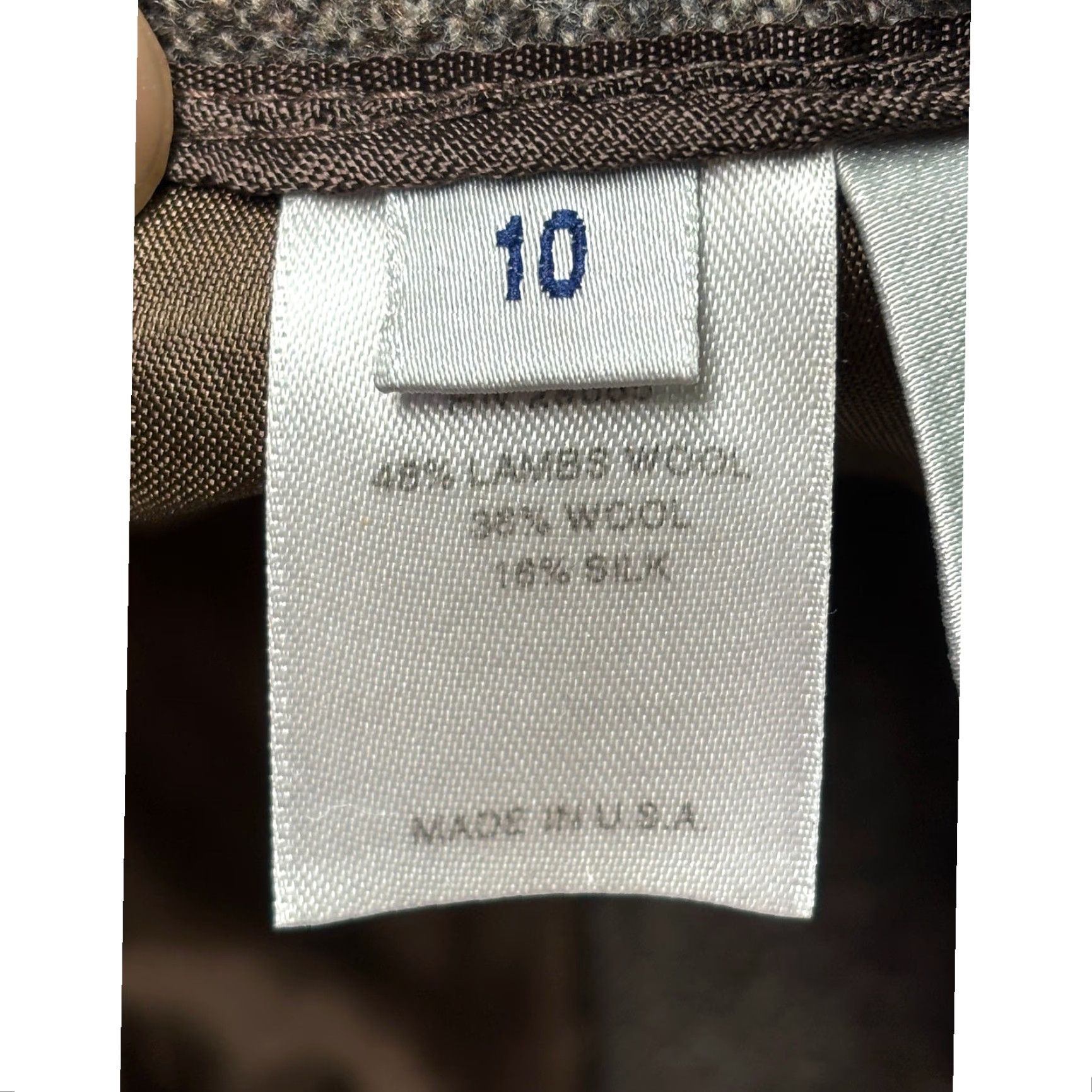 Pendleton VINTAGE Pendleton Wool Silk Tweed Trousers Grey Wide Leg 10P 28W 29L USA Womens Pants Size 32" / US 10 / IT 46 - 6 Thumbnail