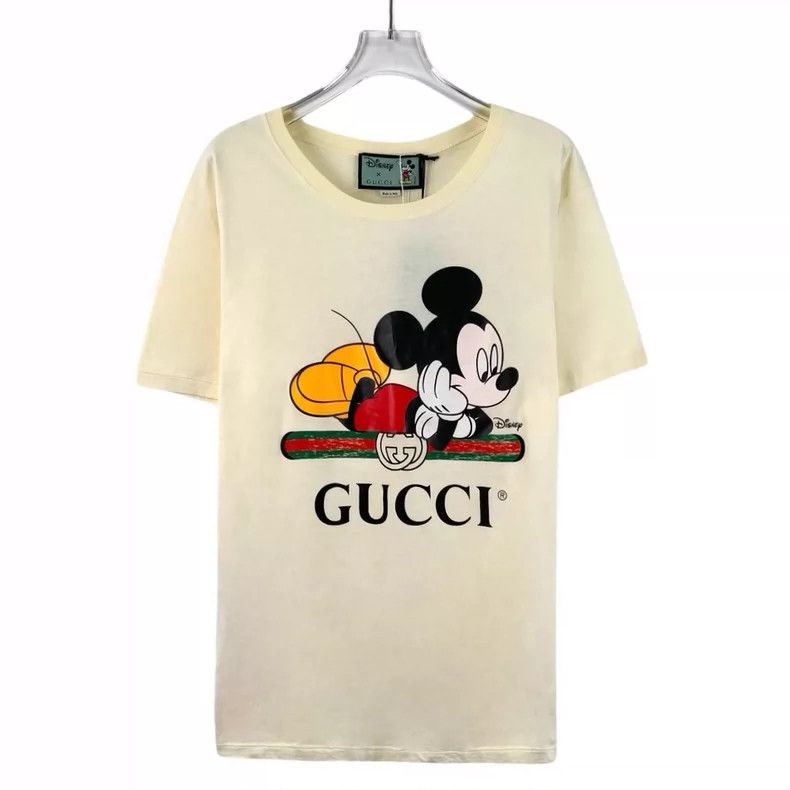 Gucci Gucci Co-branded beige logo printed cotton round-neck short Size XS / US 0-2 / IT 36-38 - 1 Thumbnail