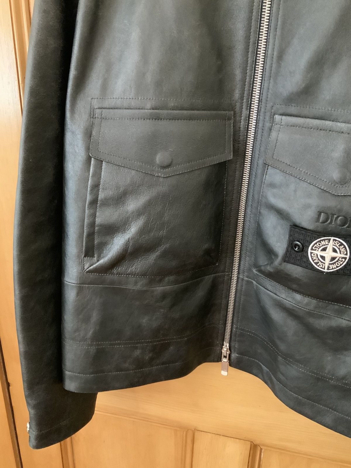 Dior × Stone Island Dior x Stone Island Leather Field Jacket Size US M / EU 48-50 / 2 - 5 Thumbnail