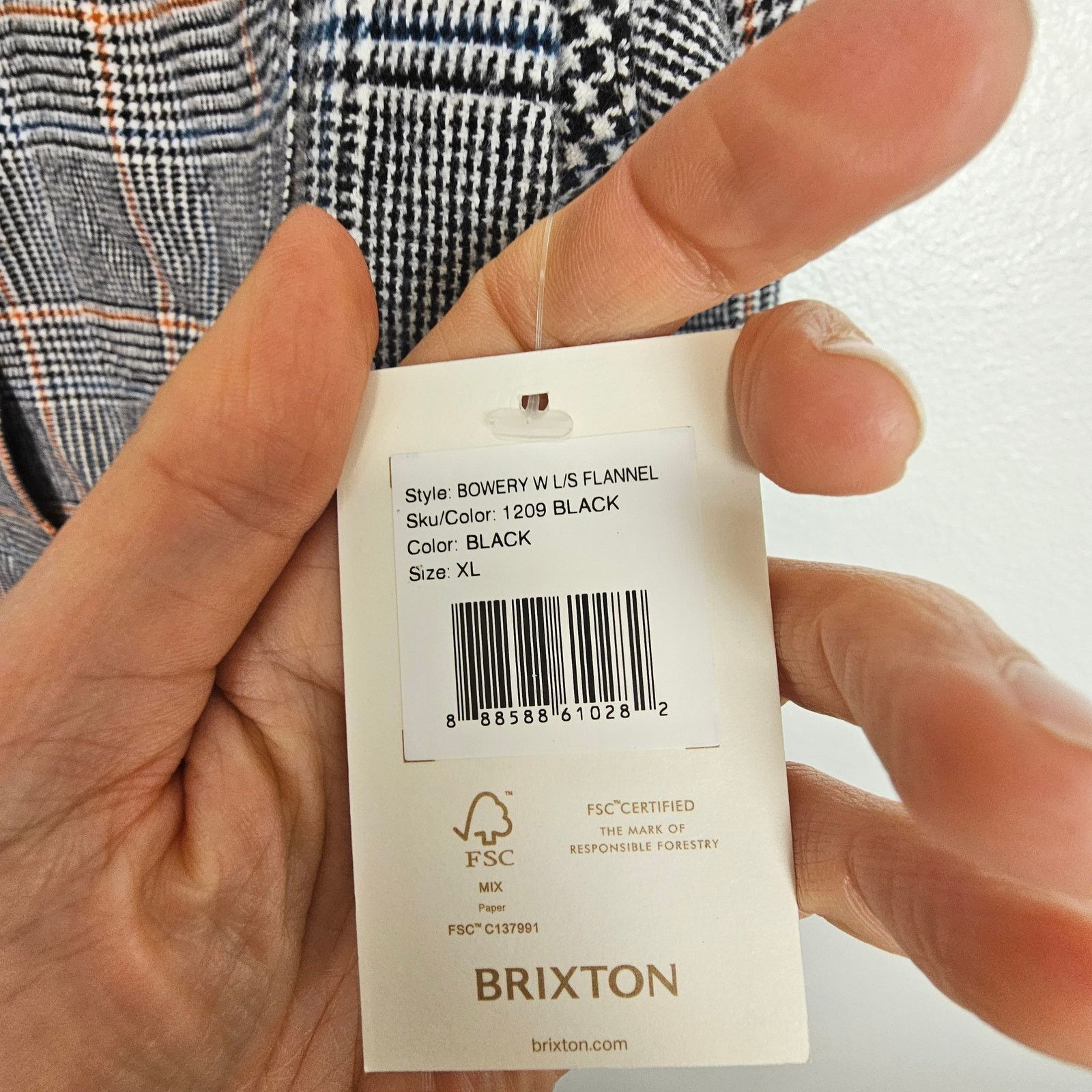 Brixton Brixton Womens Bowery Cropped Flannel Shacket Houndstooth XL Size XL / US 12-14 / IT 48-50 - 9 Thumbnail