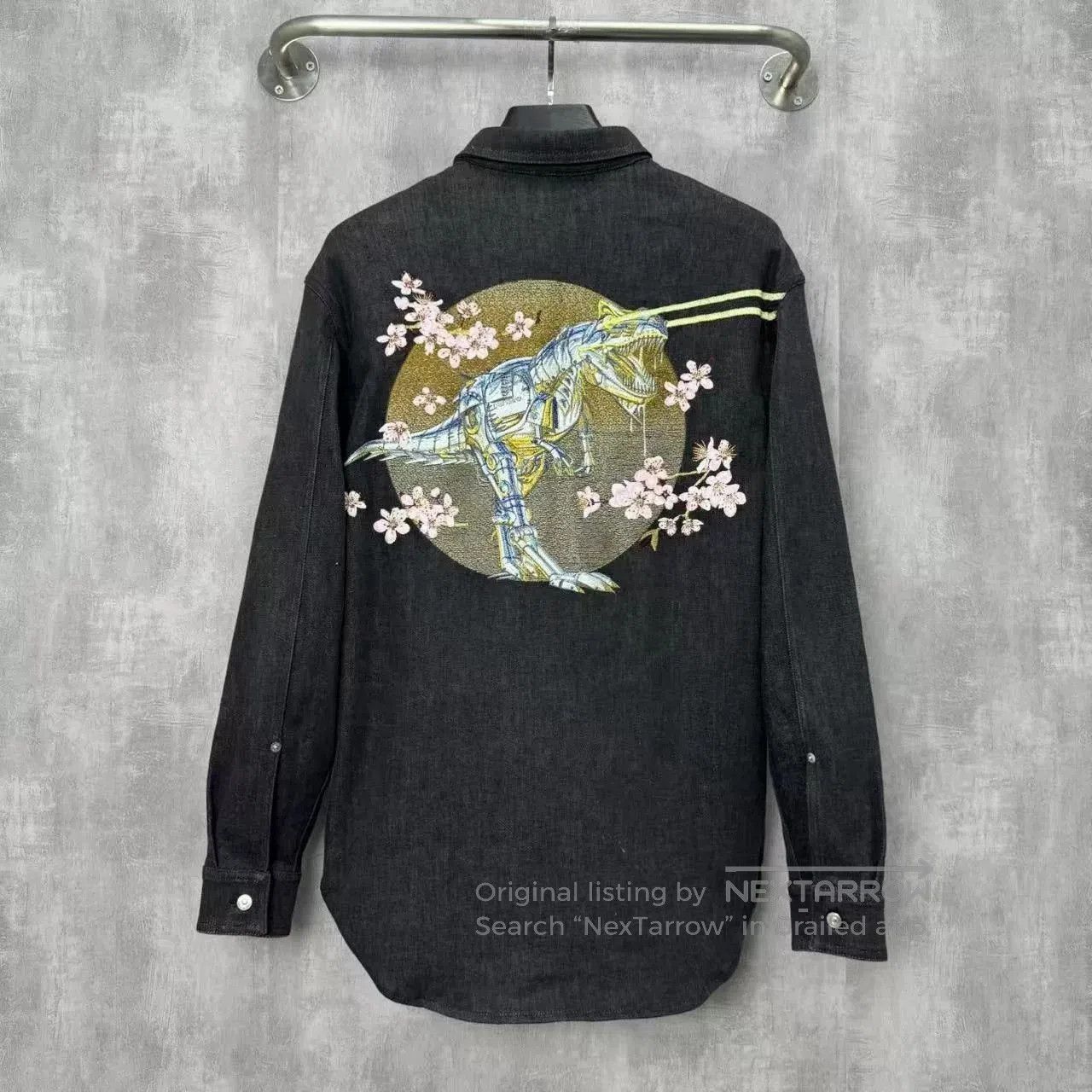 Dior Dior Embroidered Denim Jacket with Dinosaur Design. Size US M / EU 48-50 / 2 - 2 Thumbnail