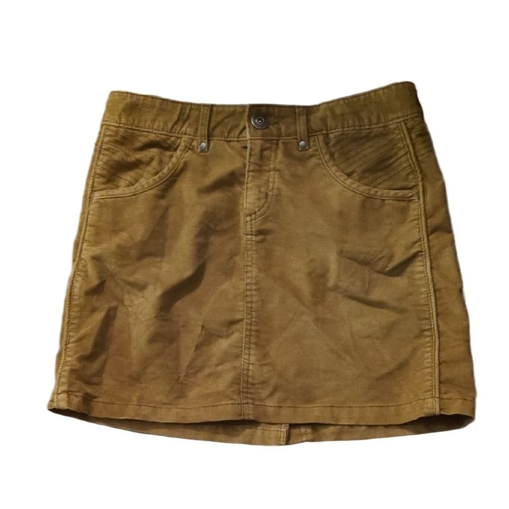 Athleta Athleta Old Gold Corduroy Mini Skirt Size 2 Size 26" / US 2 / IT 38 - 1 Thumbnail