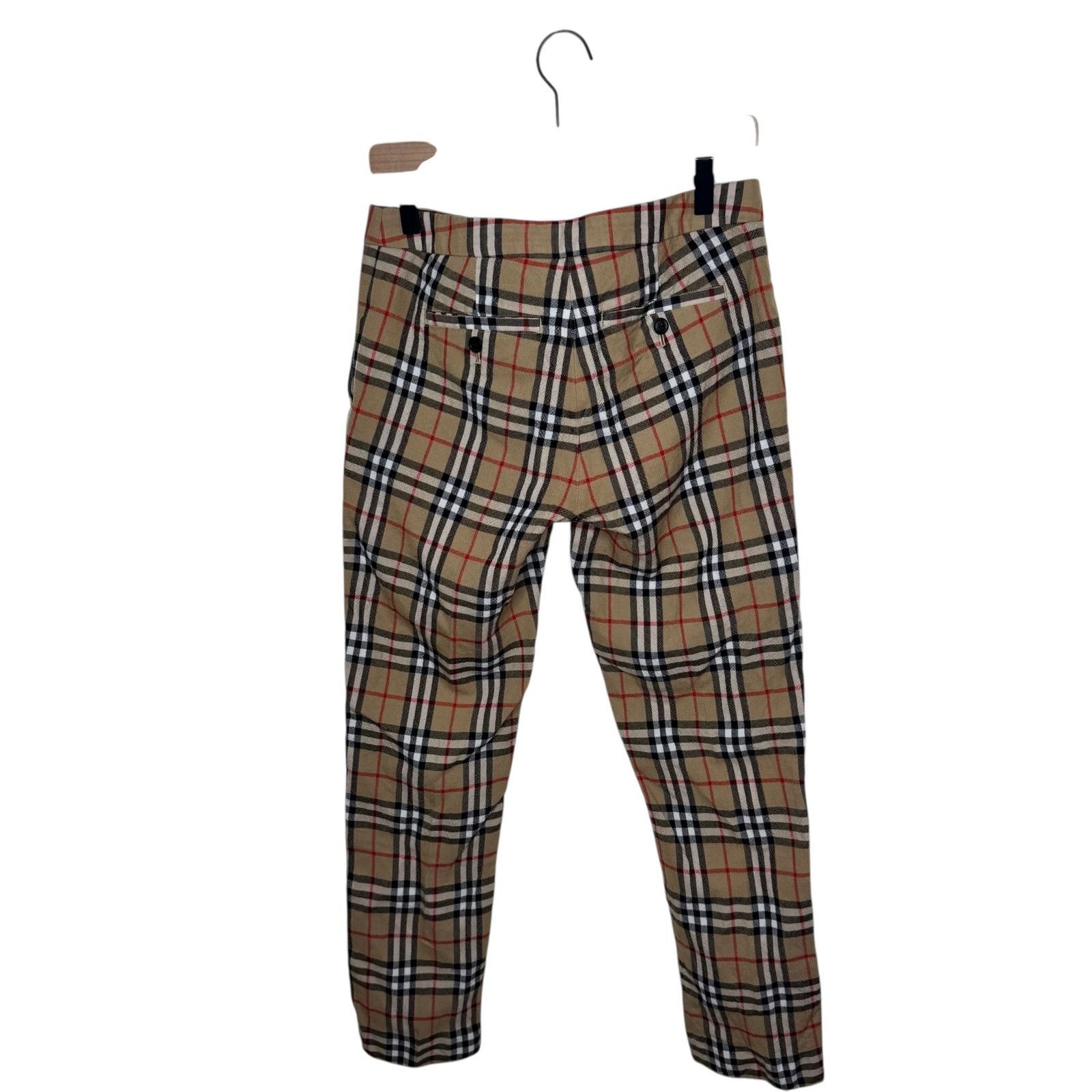 Burberry BURBERRY London 100% Wool Plaid Low Rise Ankle Pants Size 28" / US 6 / IT 42 - 5 Thumbnail