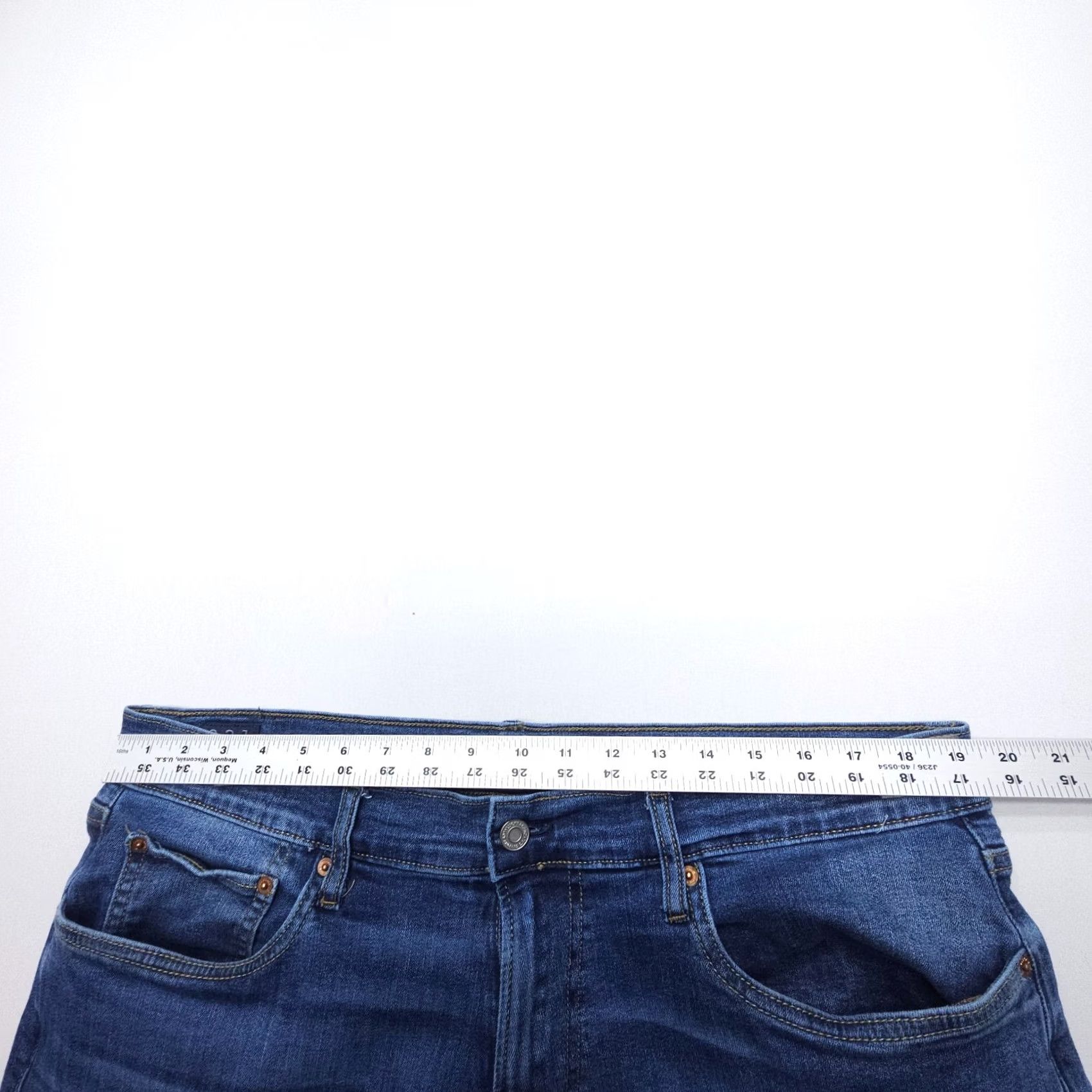 Lucky Brand Lucky Brand 221 Straight Jeans Mens 38 x 30 Blue Dark Wash Stretch Denim Flex Size US 38 / EU 54 - 6 Thumbnail