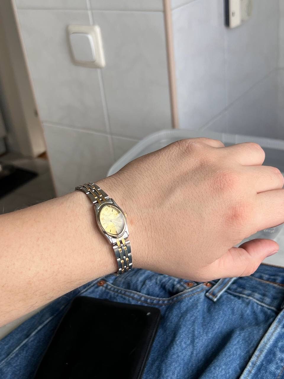 Japanese Brand × Vintage Vintage Gold/Chrome Japanese style futuristic Watch Japan Size ONE SIZE - 8 Thumbnail