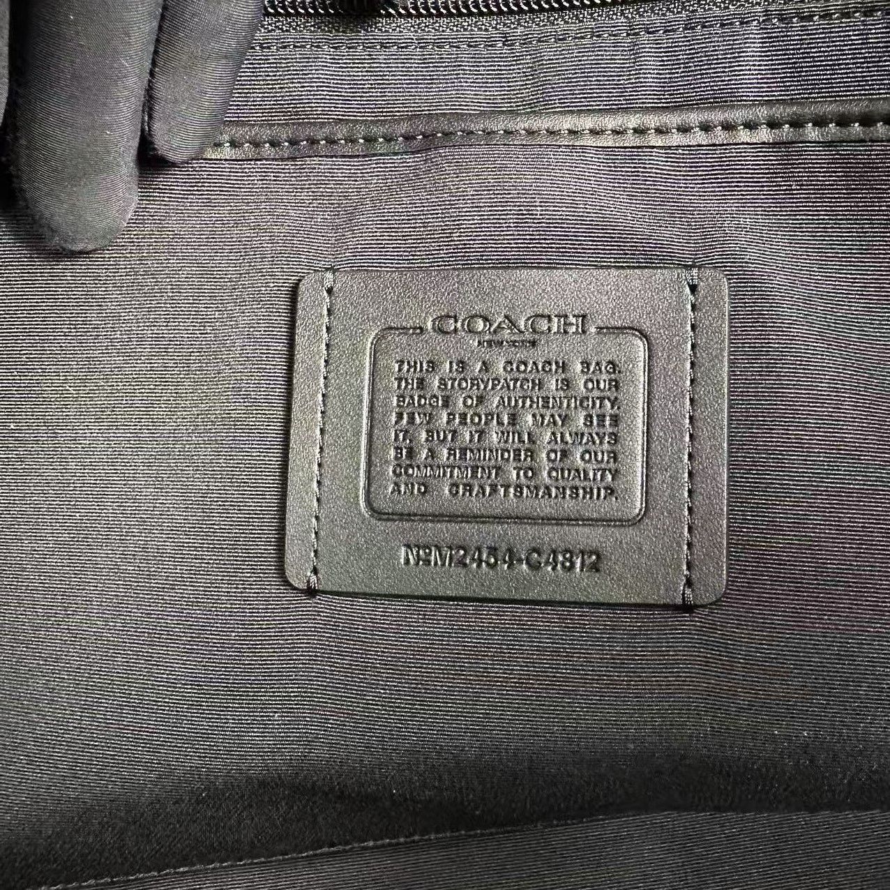 Coach Coach Tote Insert Canvas And Smooth Leather Black NWT C4812 Size ONE SIZE - 5 Thumbnail
