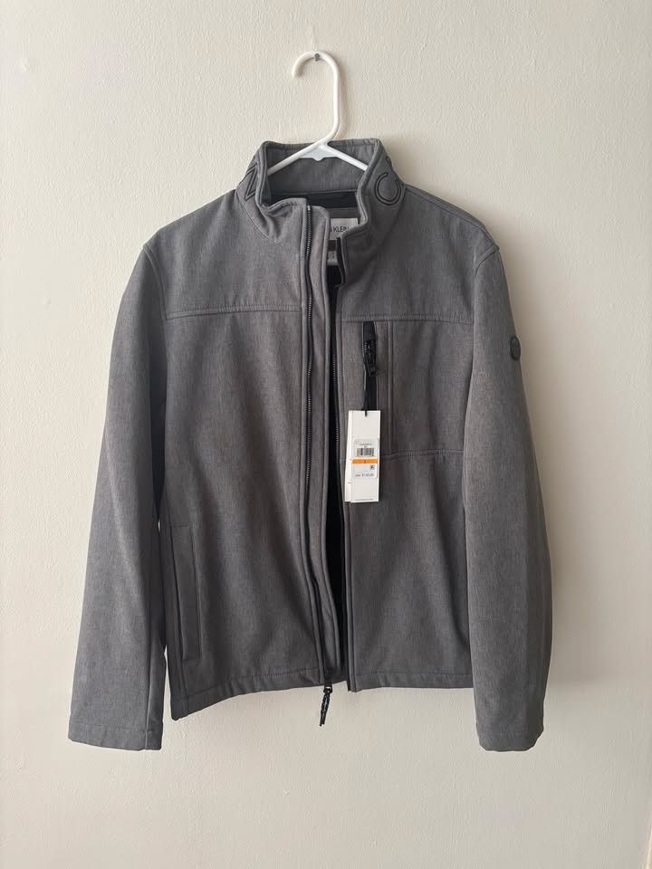 Calvin Klein CALVIN KLEIN LIGHT GRAY ZIP UP JACKET WITH COLLAR LOGO SMALL Size US S / EU 44-46 / 1 - 1 Thumbnail
