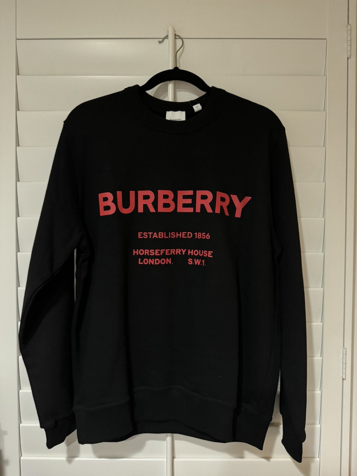 image of Burberry Horseferry Print Sweatshirt in Black, Men's (Size Small)