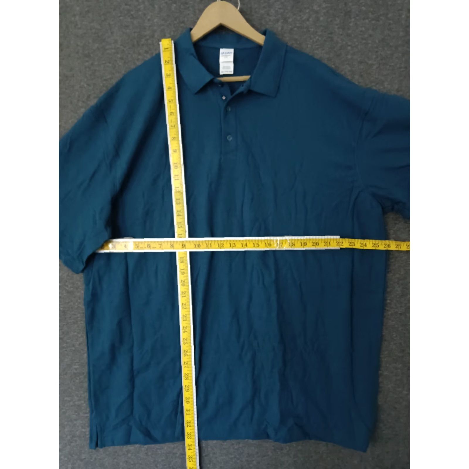 Gildan Gildan Polo Shirt Jersey Blue 3XL Men Short Sleeve Dryblend Collared Button-Down Casual Golf Classic Midweight Regular Fit Size US XXL / EU 58 / 5 - 4 Thumbnail