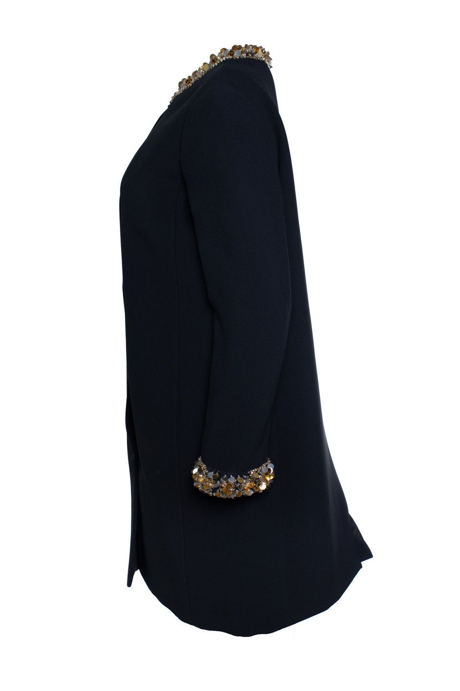 Miu Miu Miu Miu, black coat with sequins and crystal Size S / US 4 / IT 40 - 4 Thumbnail