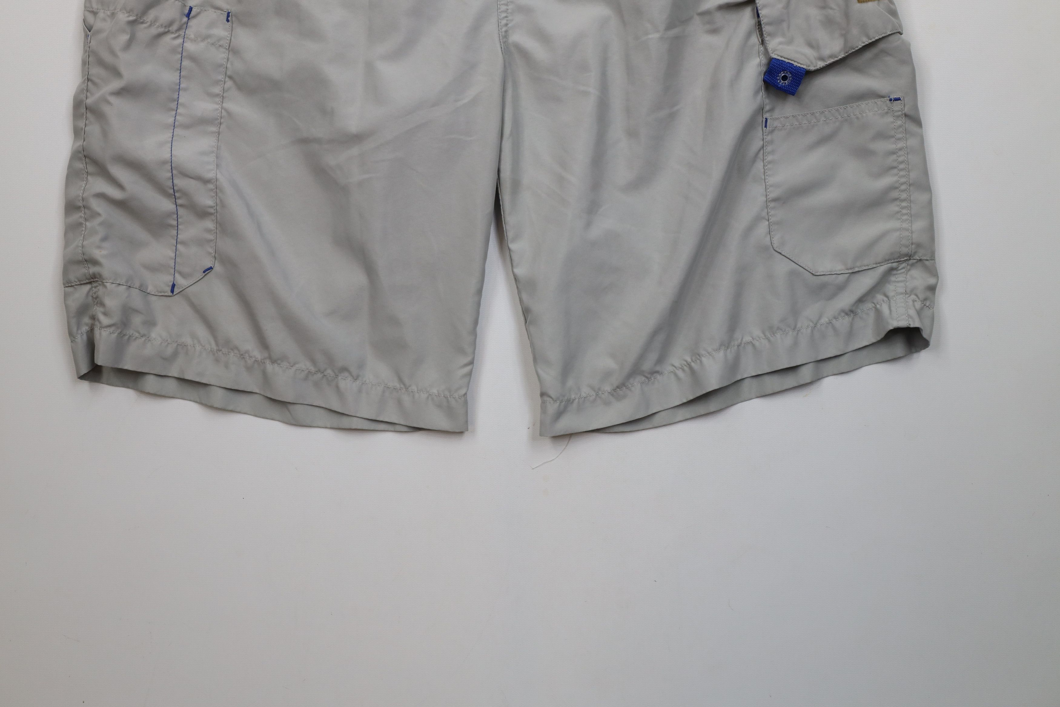 Vintage Vintage 90s Streetwear Fit Microfiber Cargo Shorts Gray Size US 38 / EU 54 - 4 Thumbnail