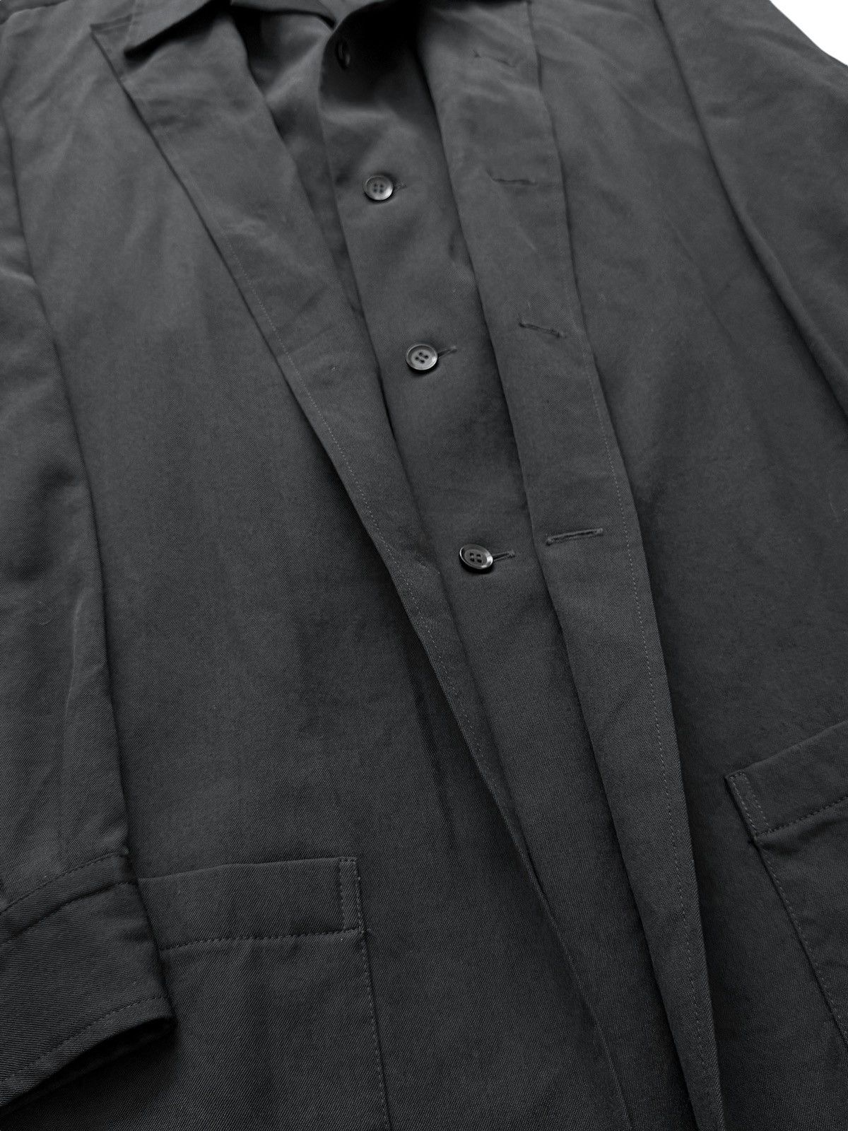Yohji Yamamoto $1900 Wool Double Layer Shirt Jacket Size US M / EU 48-50 / 2 - 5 Thumbnail